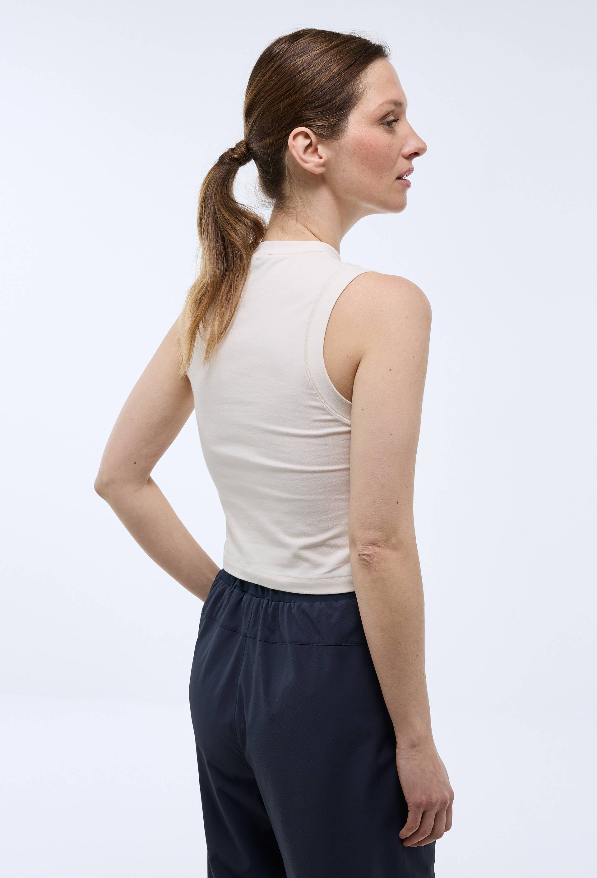 Crop top de sport uni, Beige clair, large image number 1