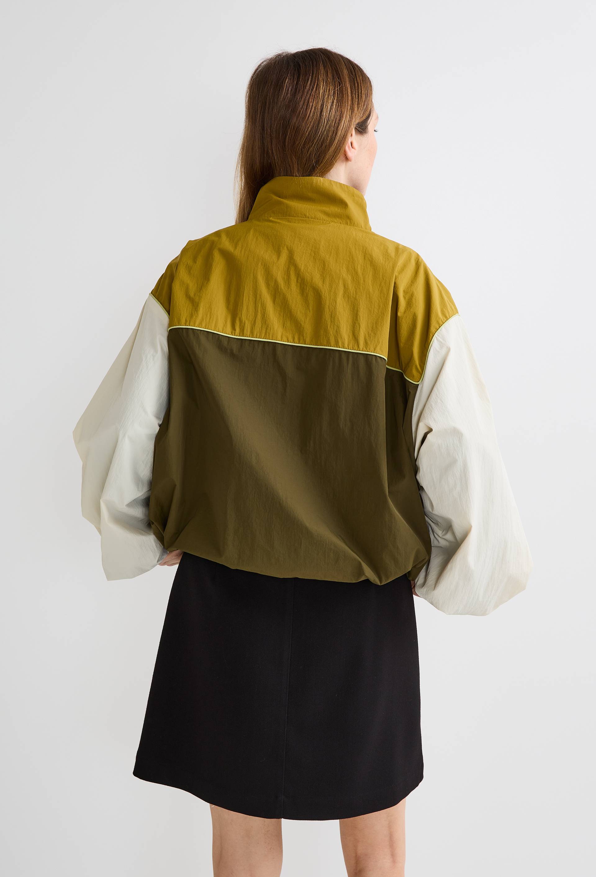Veste zipp&eacute;e tricolore, Vert fonc&eacute;, large image number 2