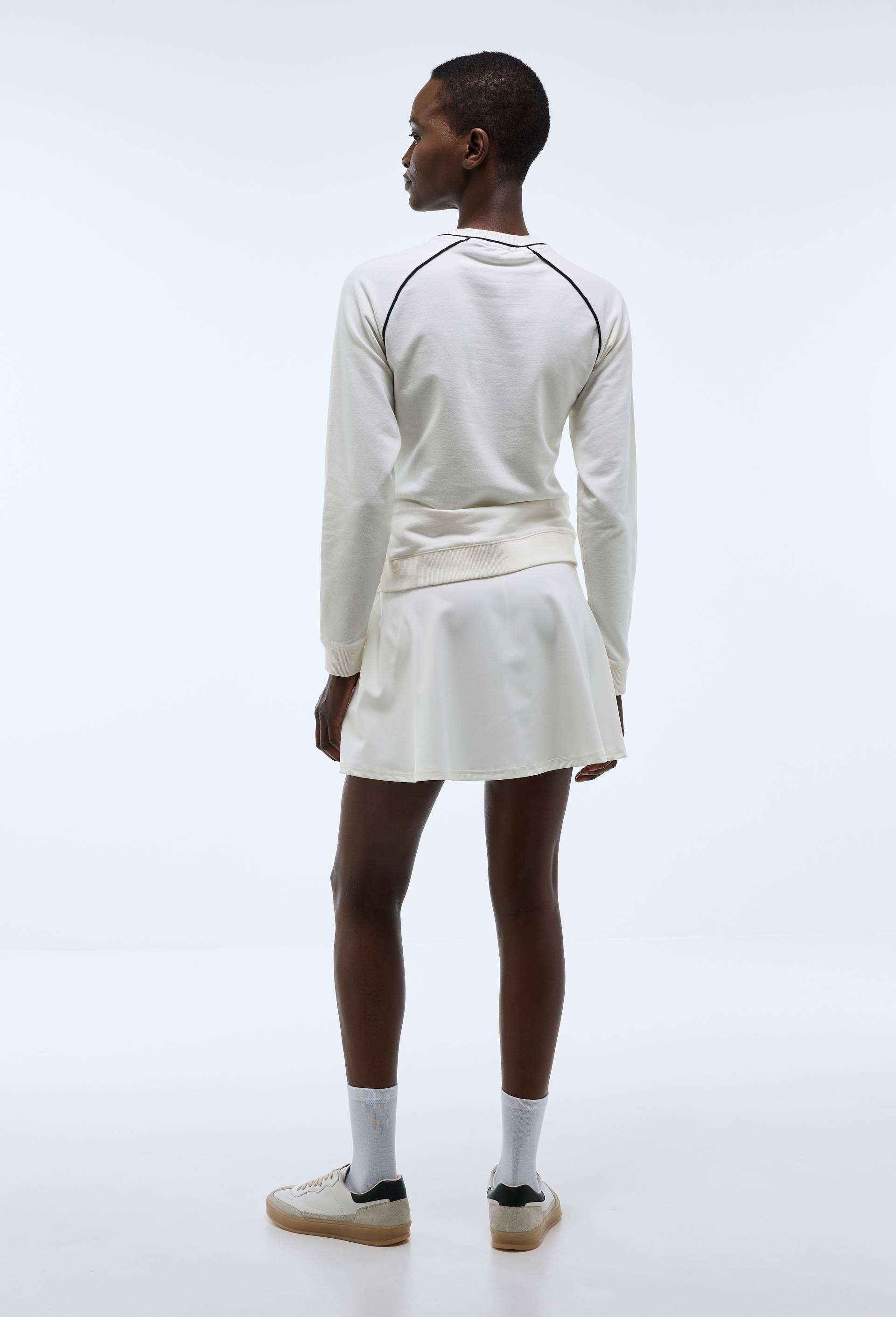 Jupe de tennis pliss&eacute;e, Blanc, large image number 1