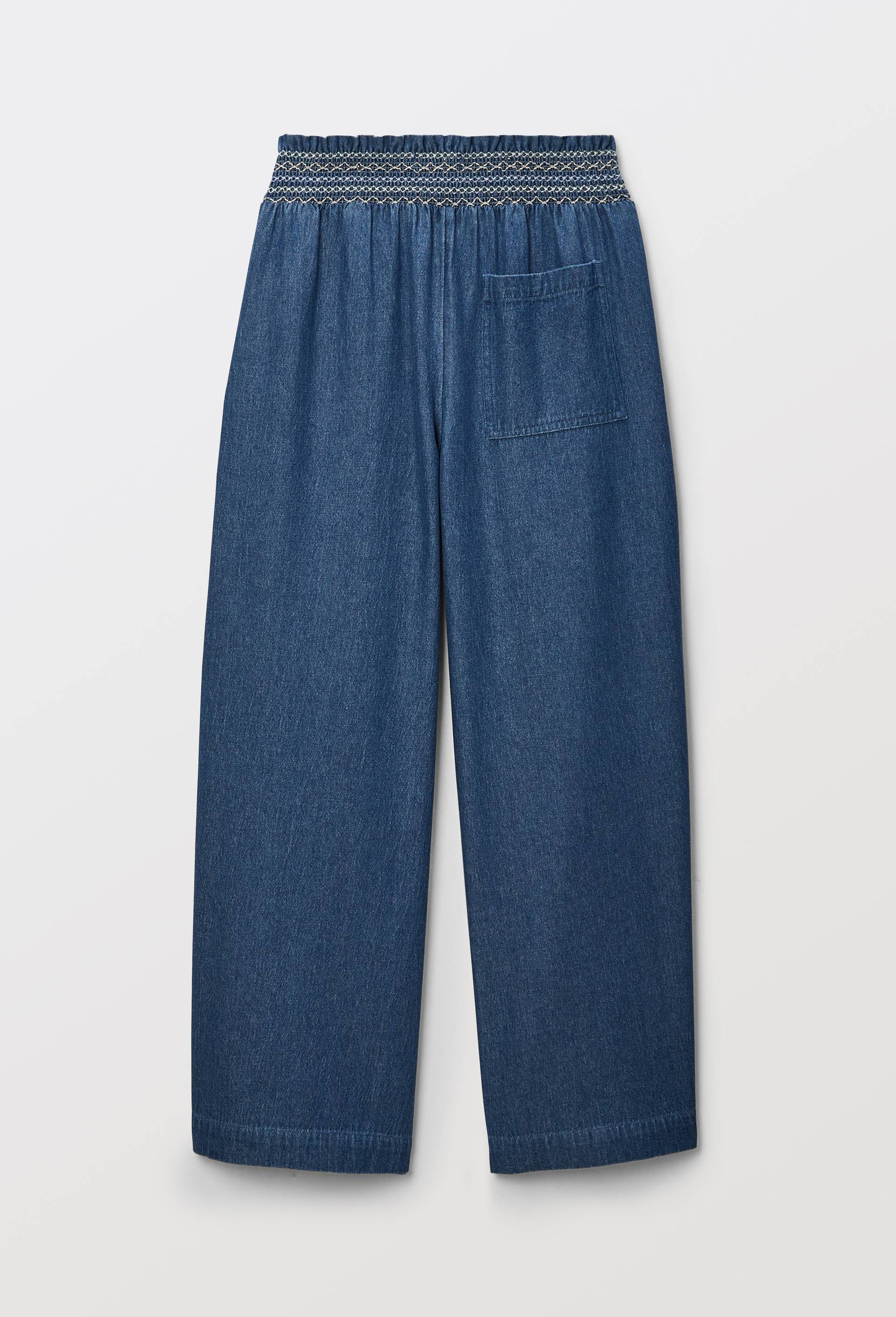 Pantalon taille &eacute;lastiqu&eacute;e, Bleu fonc&eacute;, large image number 2
