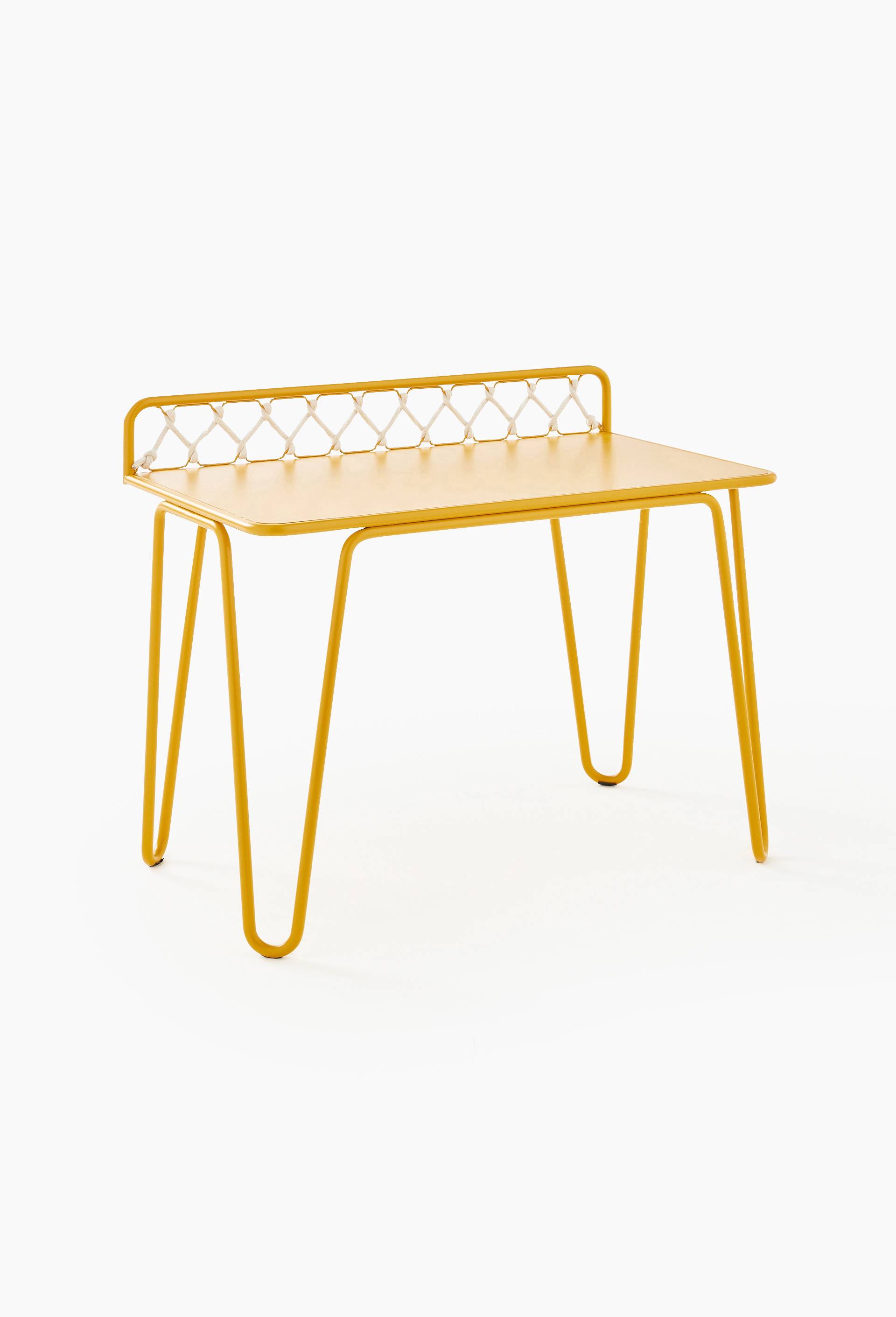 Table bureau enfant en m&eacute;tal - HONORE X MONOPRIX, Jaune, large image number 0.0