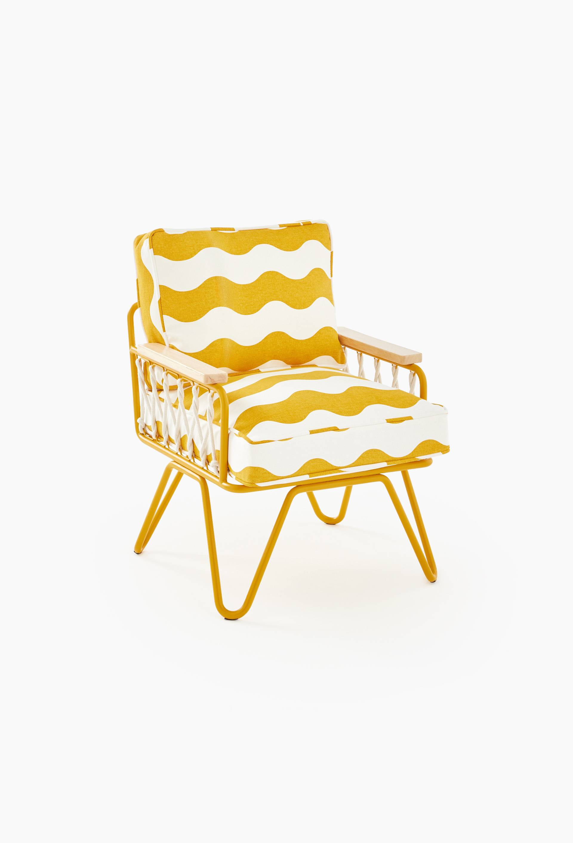 Fauteuil croisette enfant imprim&eacute;, en m&eacute;tal et coton - HONORE X MONOPRIX - Exclusivit&eacute; web, Multicolore, large image number 0