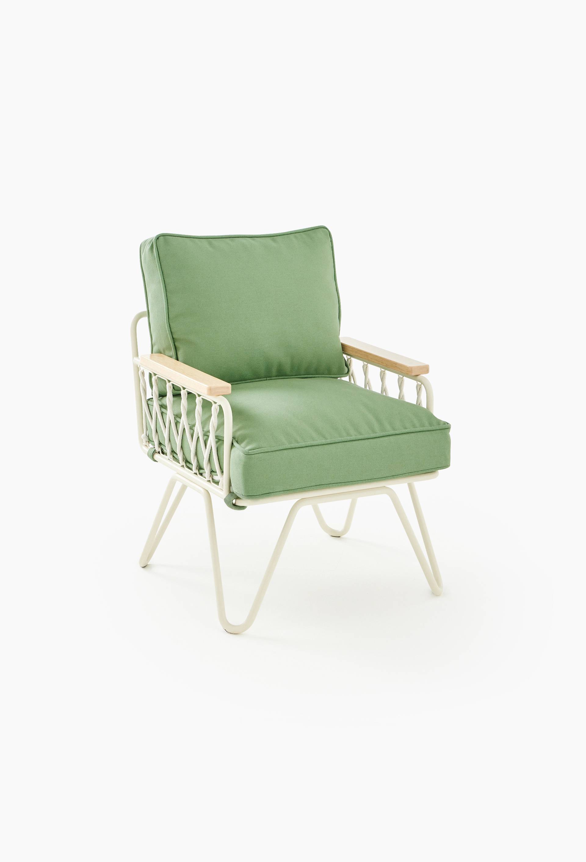 Fauteuil croisette enfant, en m&eacute;tal et coton - HONORE X MONOPRIX - Exclusivit&eacute; web, Multicolore, large image number 0