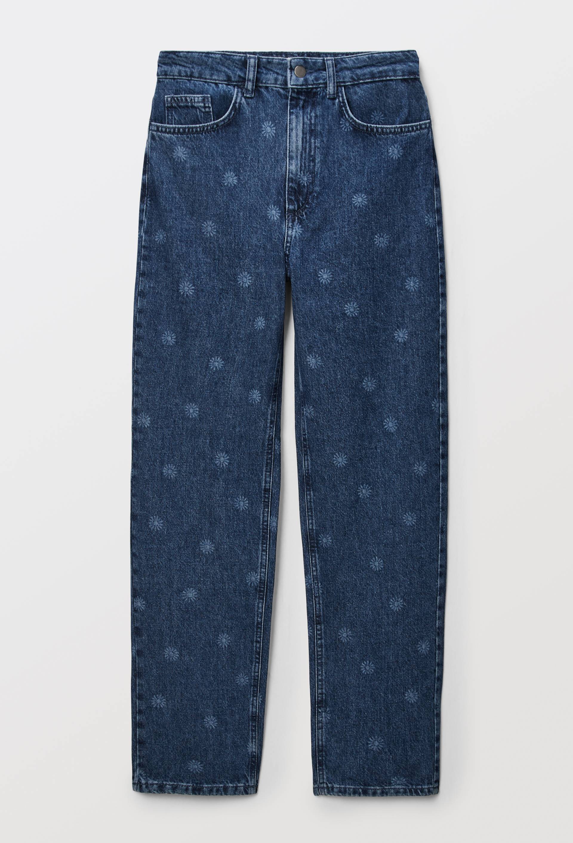 Jean droit &agrave; motifs, Bleu fonc&eacute;, large image number 2.0