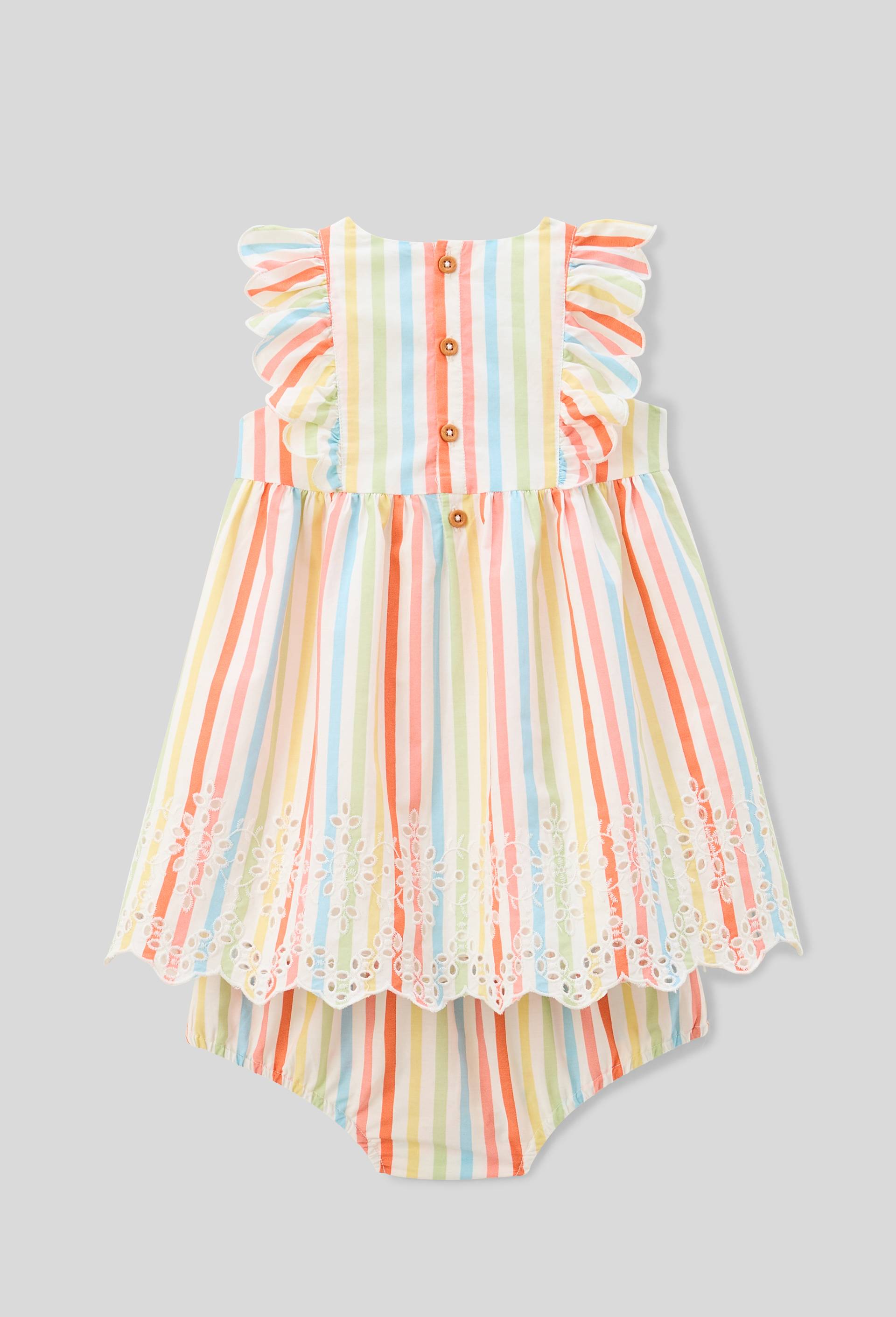 Robe rayée en coton BIO GOTS, Beige clair, large image number 3
