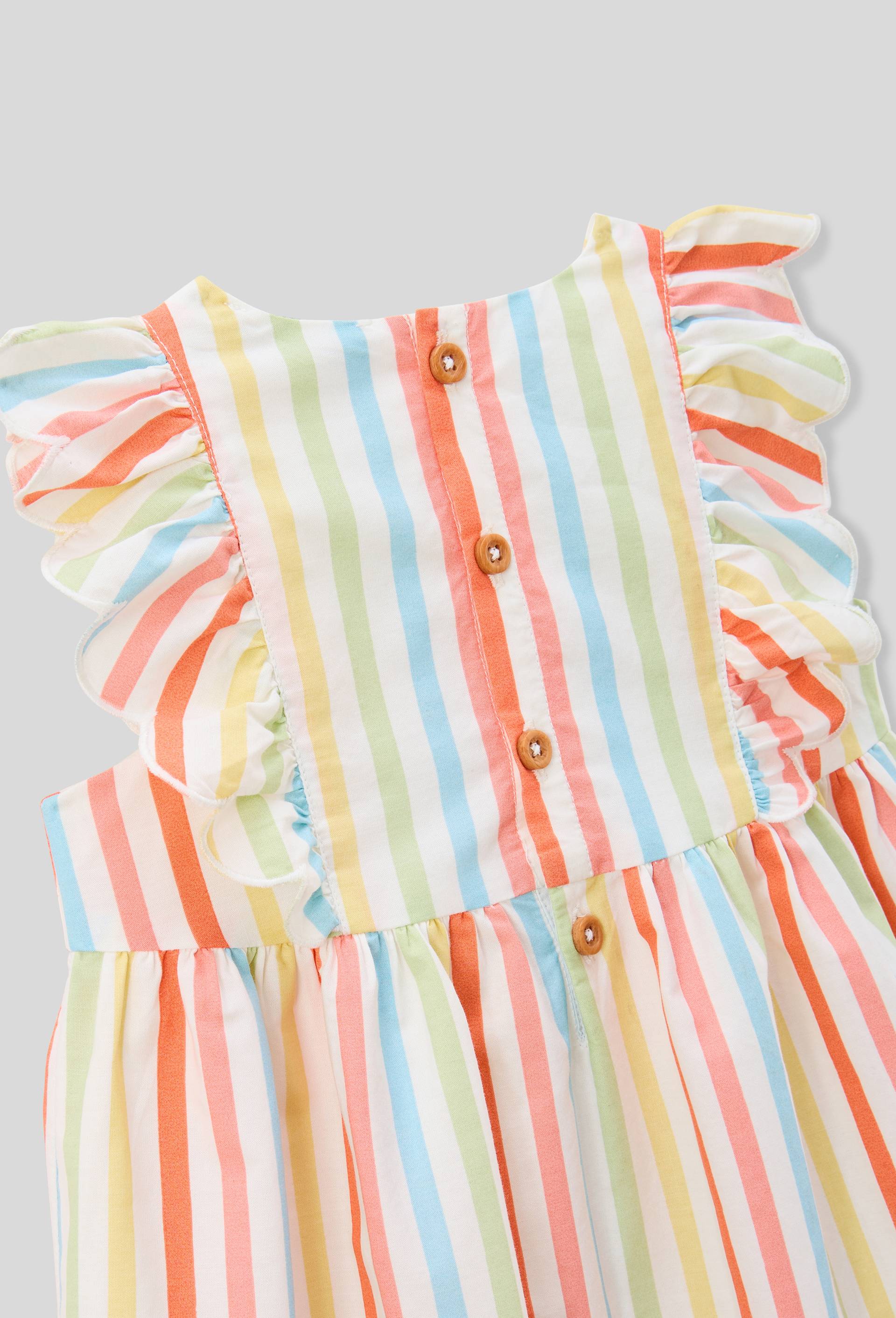 Robe rayée en coton BIO GOTS, Beige clair, large image number 4