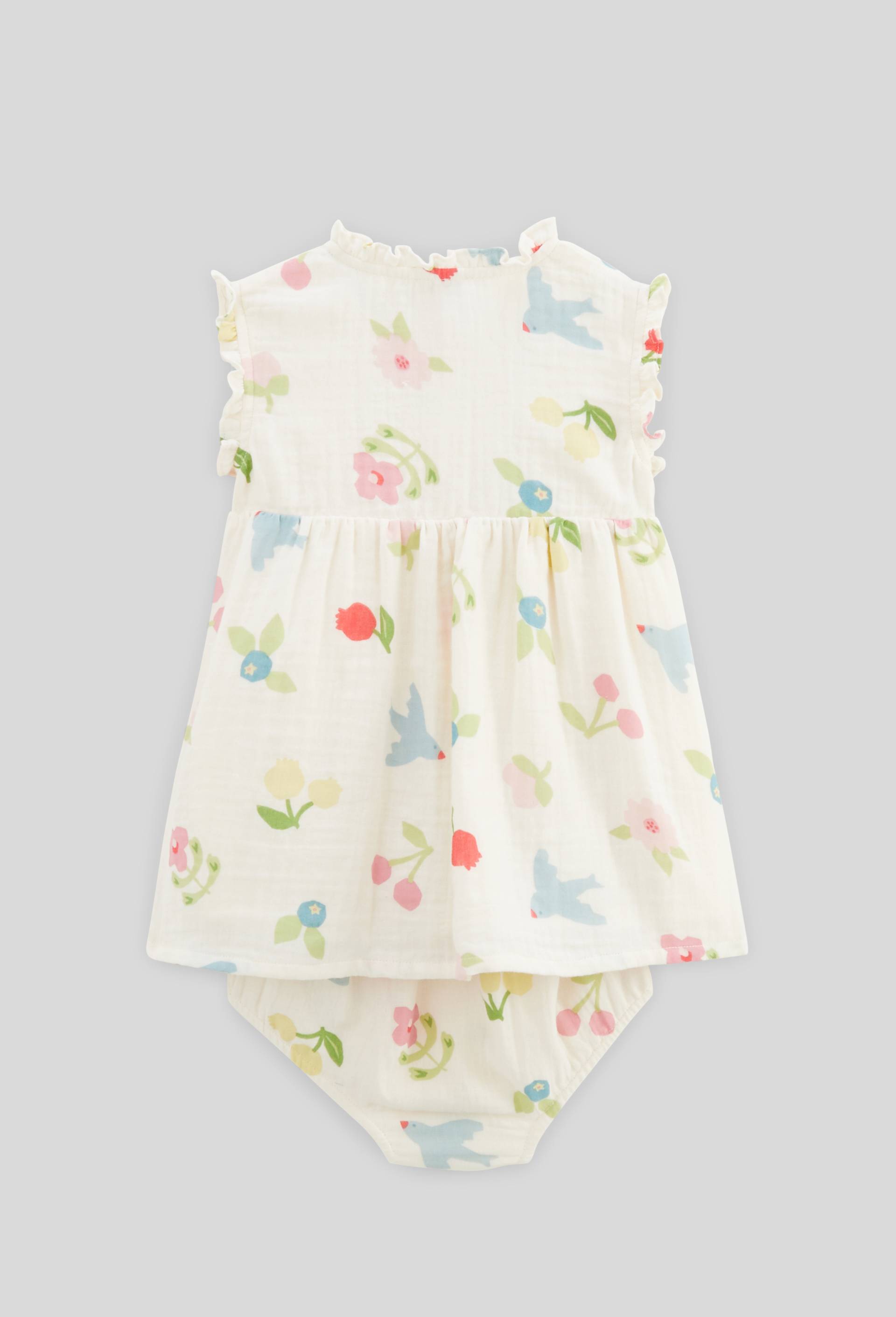 Robe avec bloomer imprimés en coton BIO GOTS, Beige clair, large image number 1