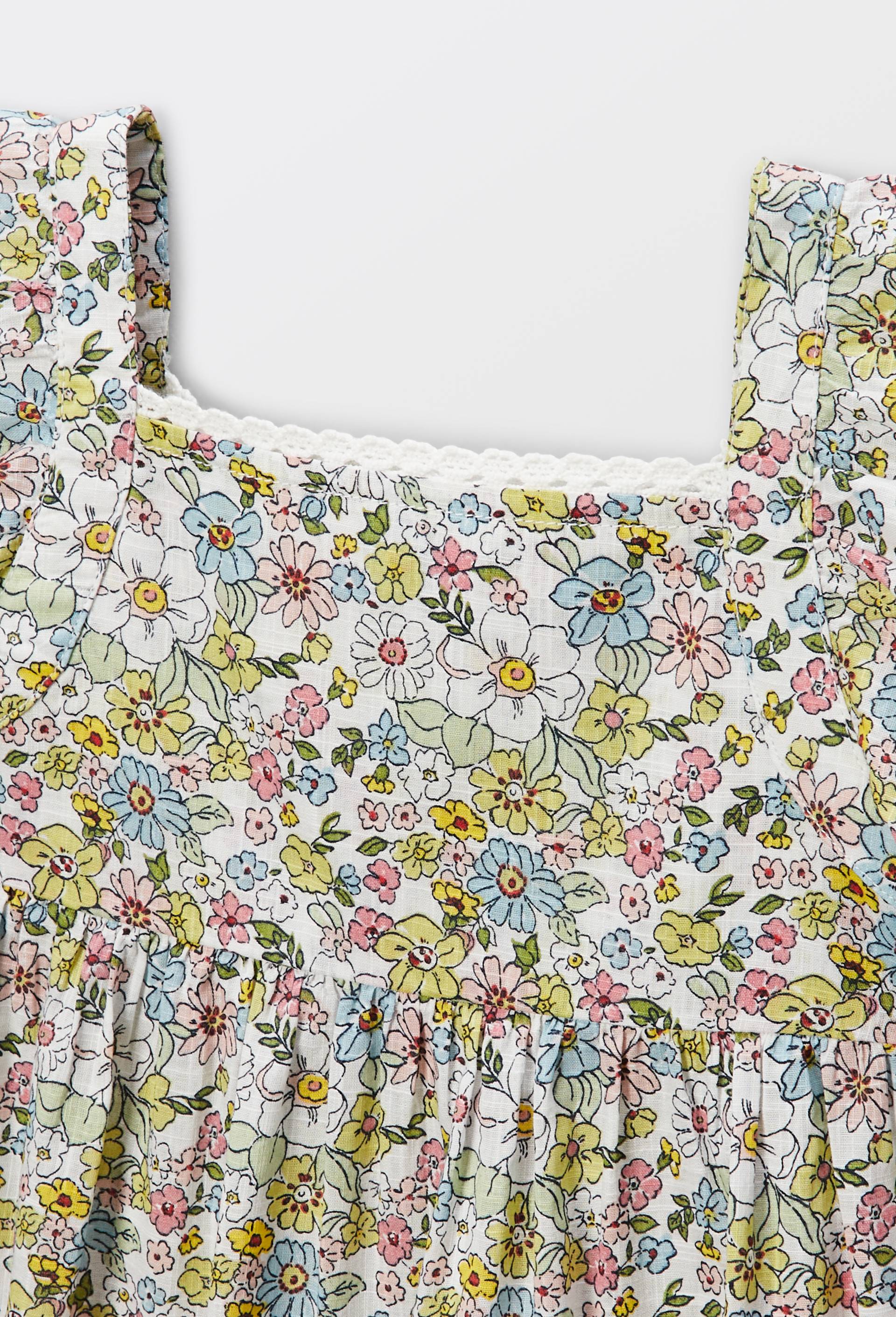 Blouse sans manches imprim&eacute;e en coton BIO GOTS, Ecru, large image number 2