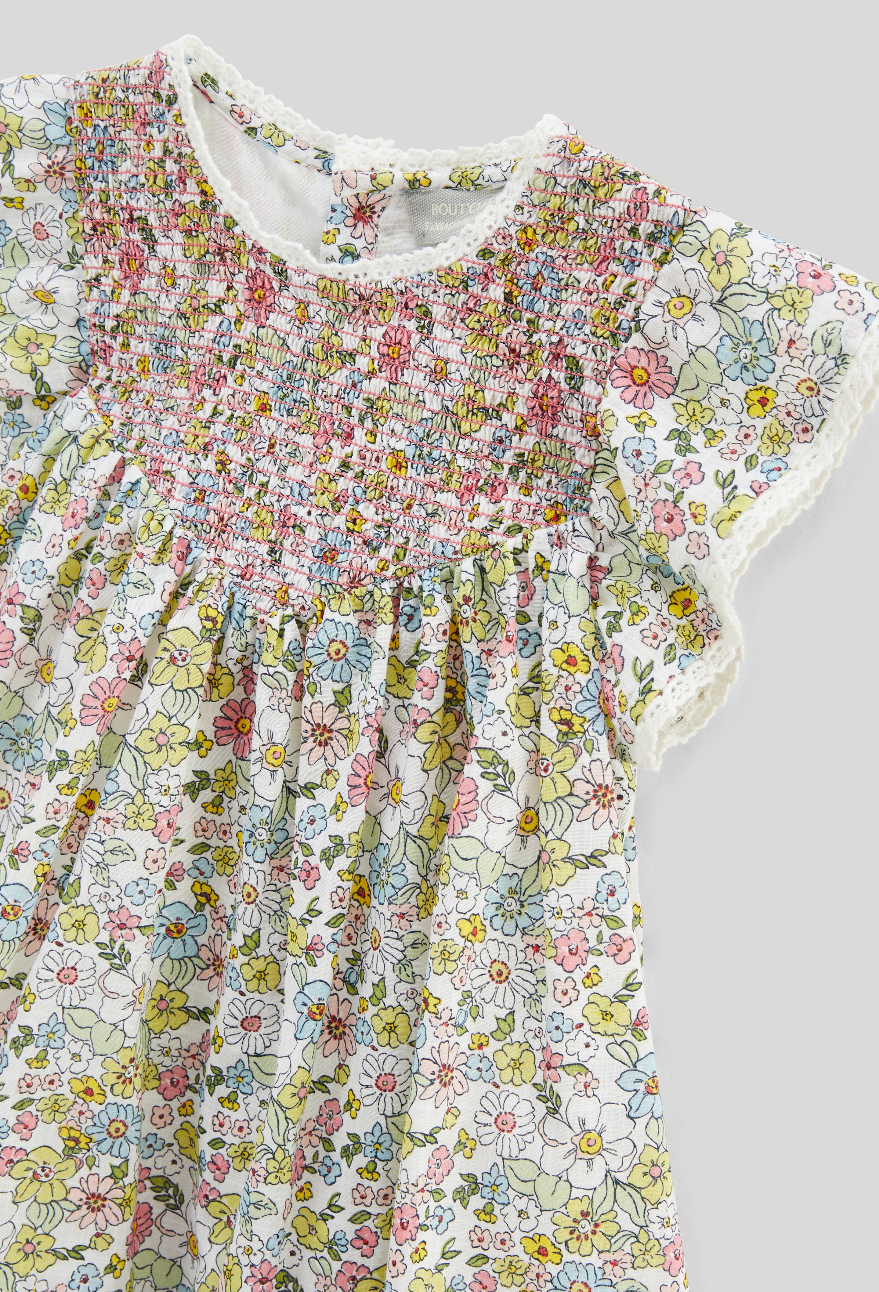 Robe avec bloomer imprimés en coton BIO GOTS, Ecru, large image number 2