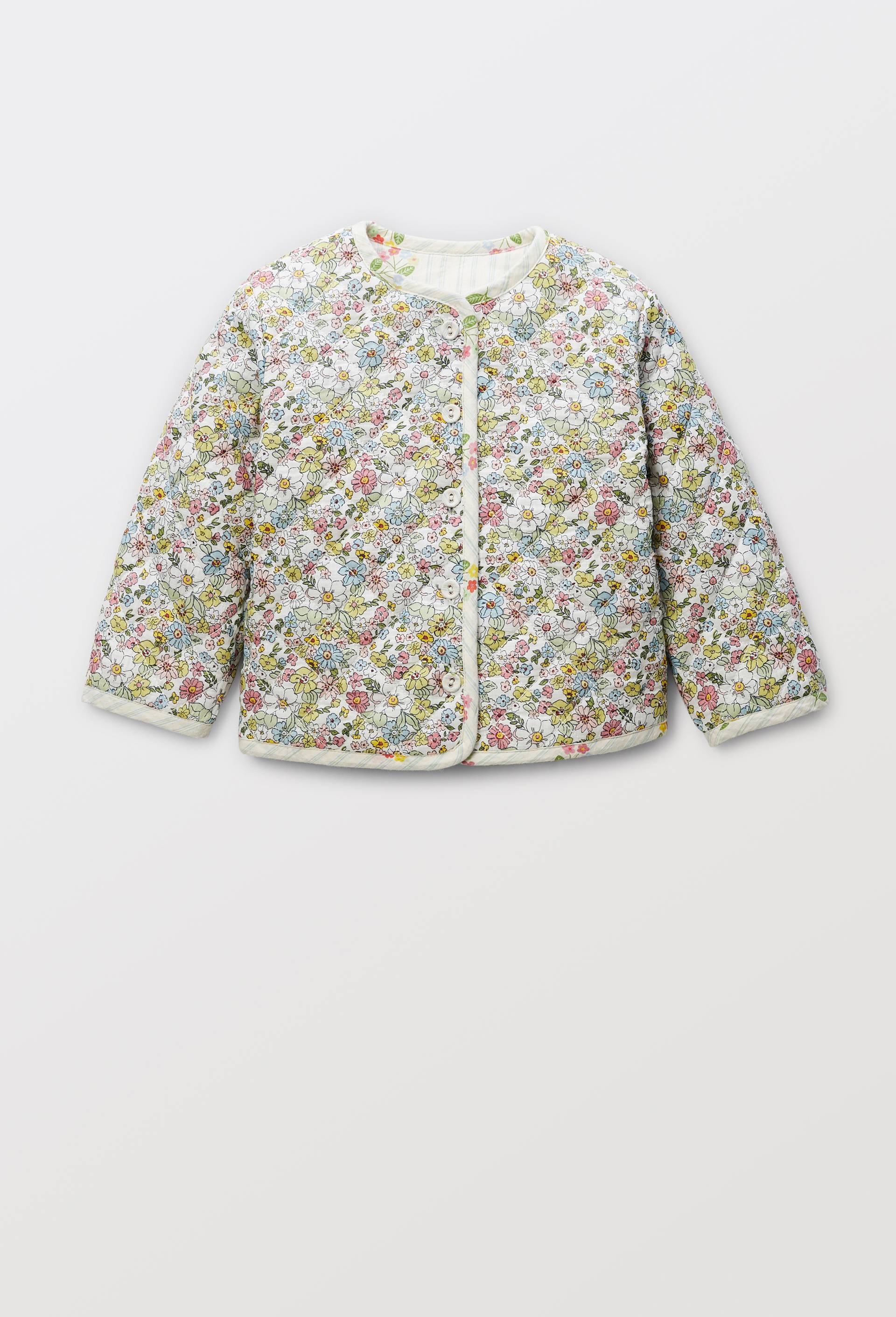 Veste réversible imprimée en coton BIO GOTS, Ecru, large image number 2.0