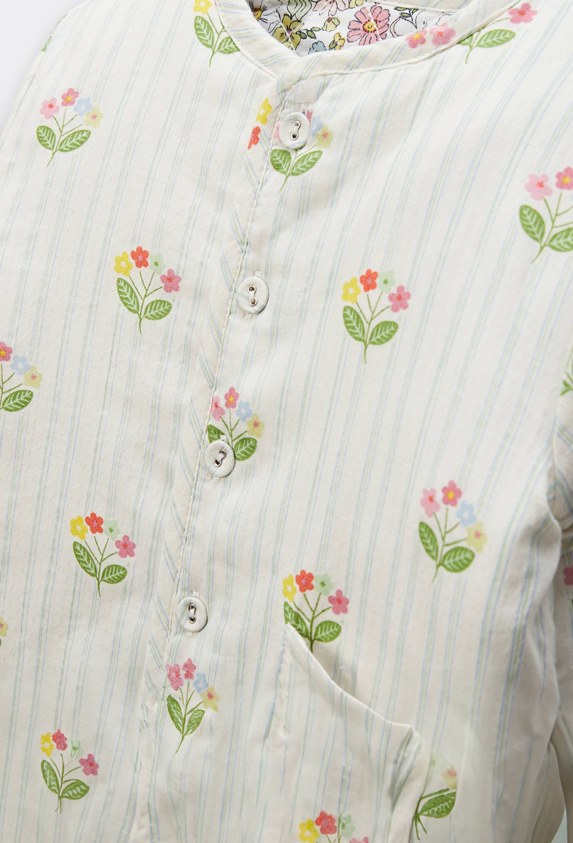 Veste réversible imprimée en coton BIO GOTS, Ecru, large image number 5