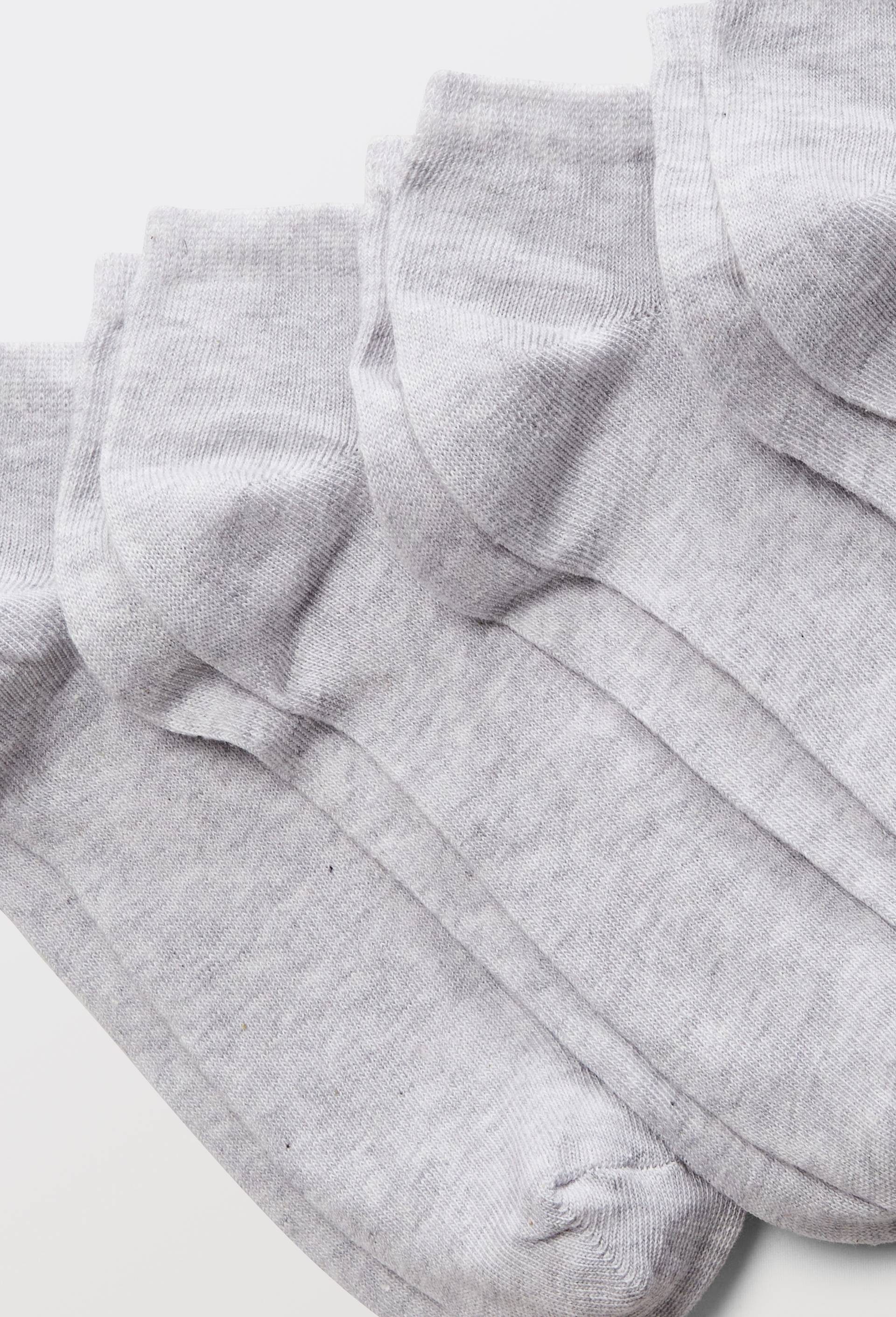 Lot de 4 paires de mini-socquettes unies en coton, Gris, large image number 1.0