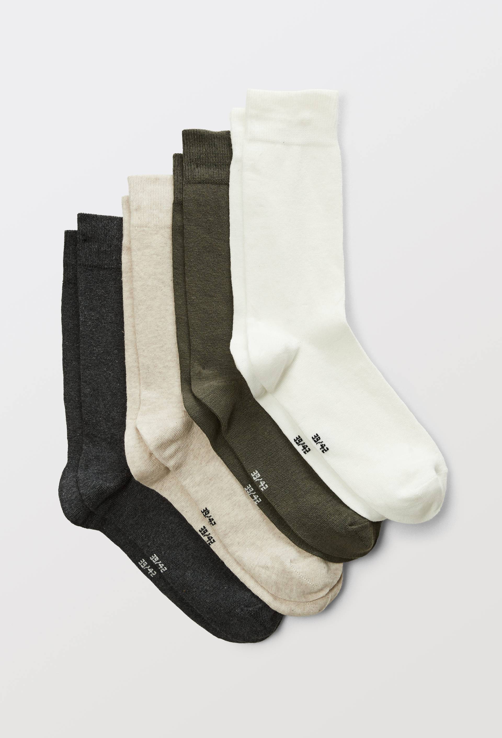 Lot de 4 paires de chaussettes en coton, Brun clair, large image number 0