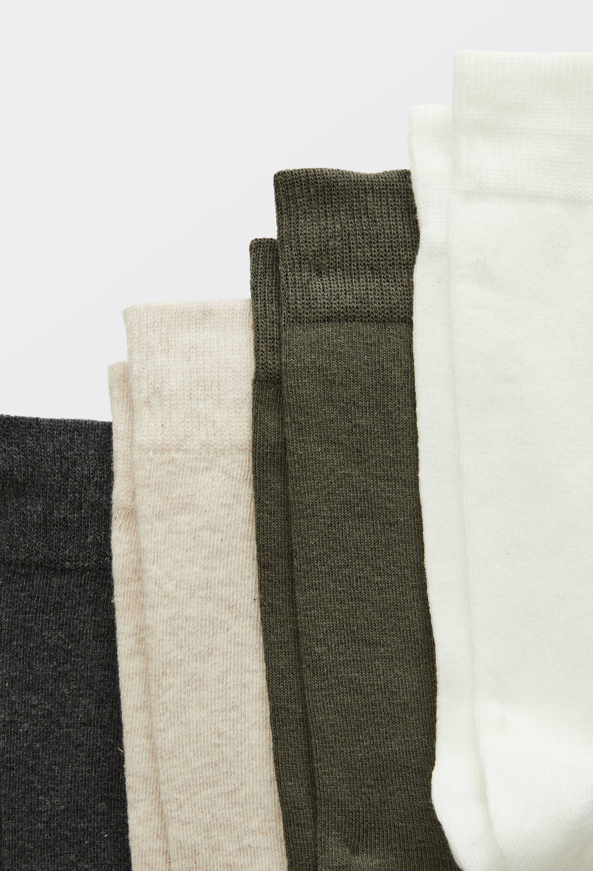Lot de 4 paires de chaussettes en coton, Brun clair, large image number 1