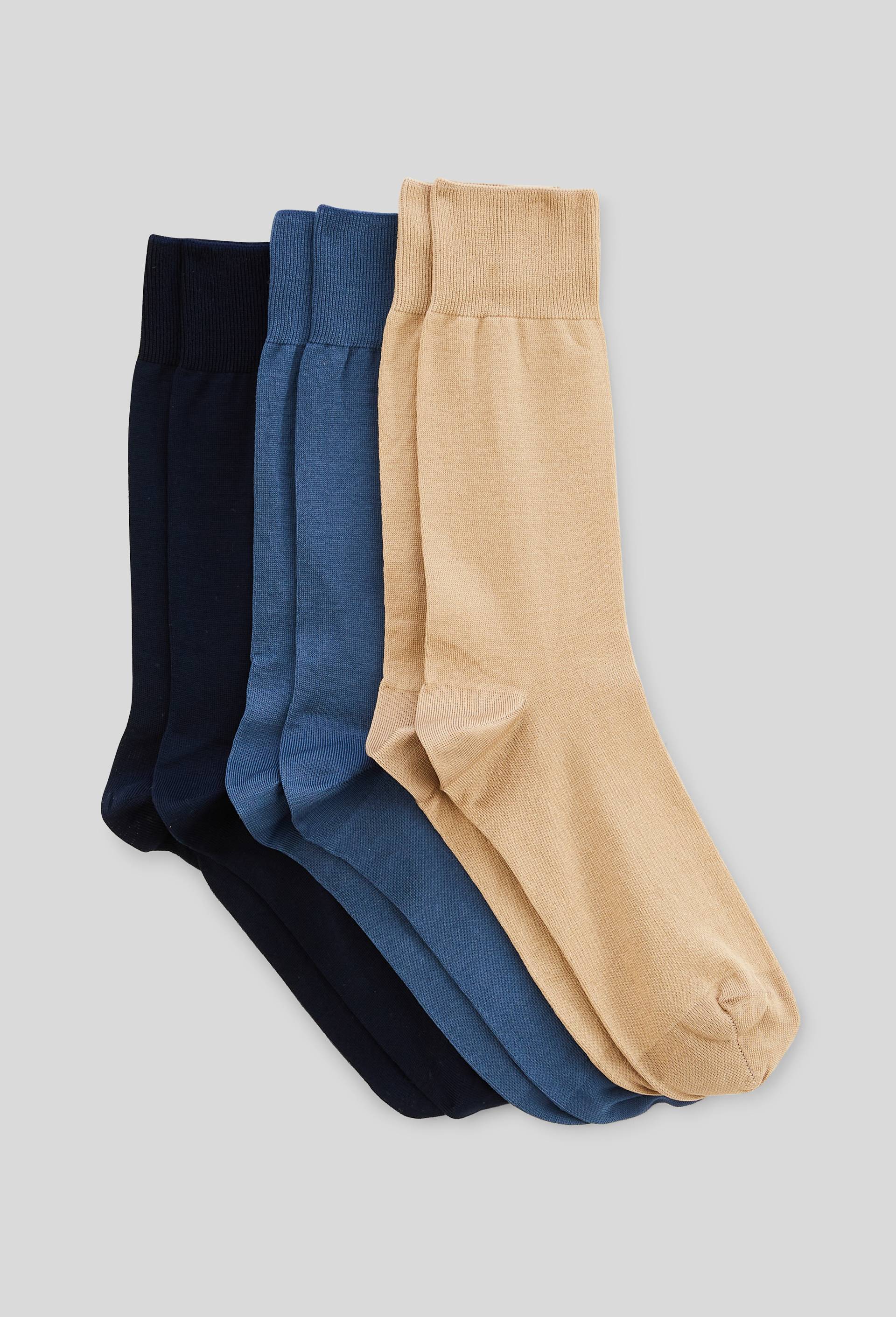 Lot de 3 chaussettes en fil d'écosse, Brun clair, swatch image