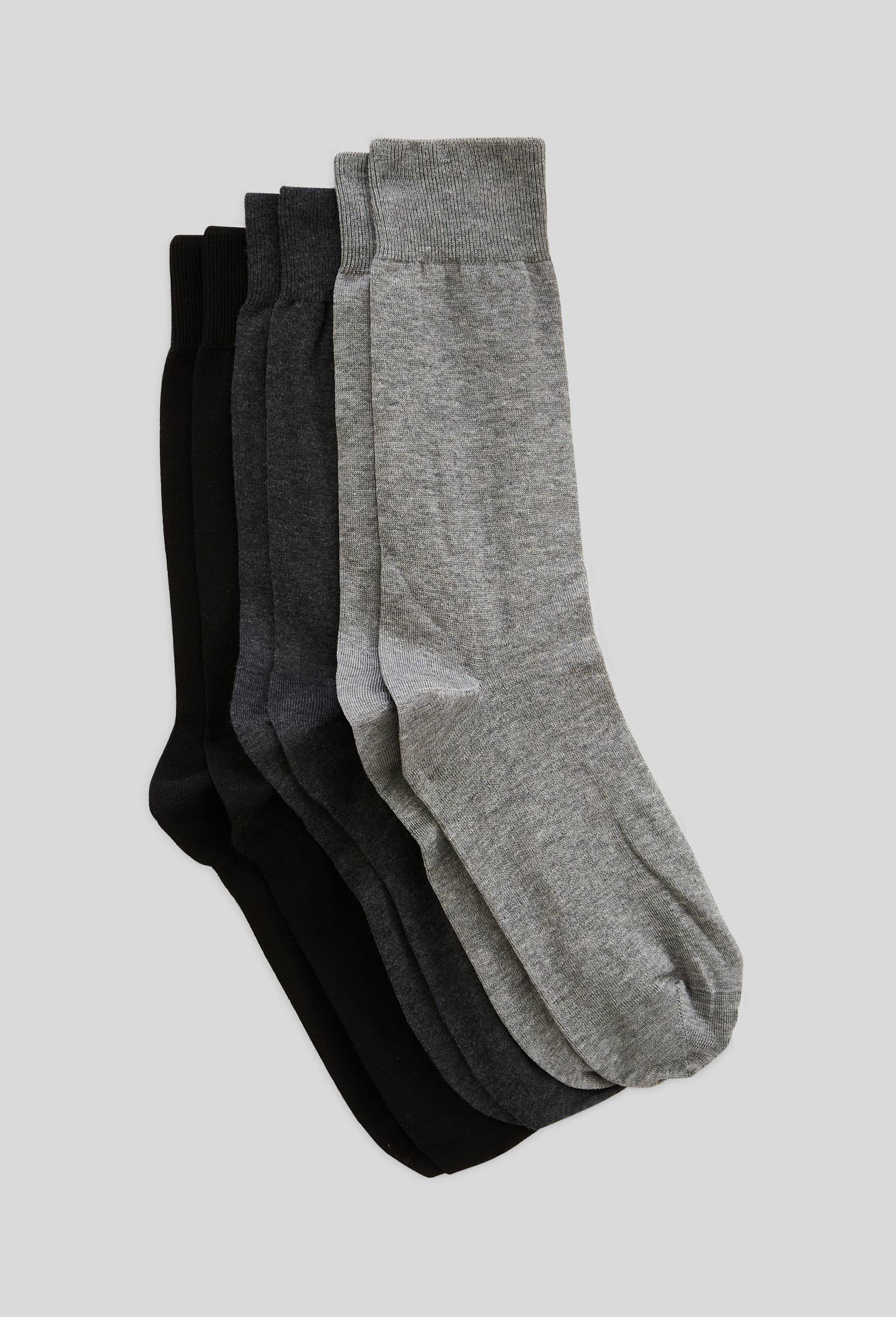 Lot de 3 chaussettes en fil d'écosse, Gris, swatch image