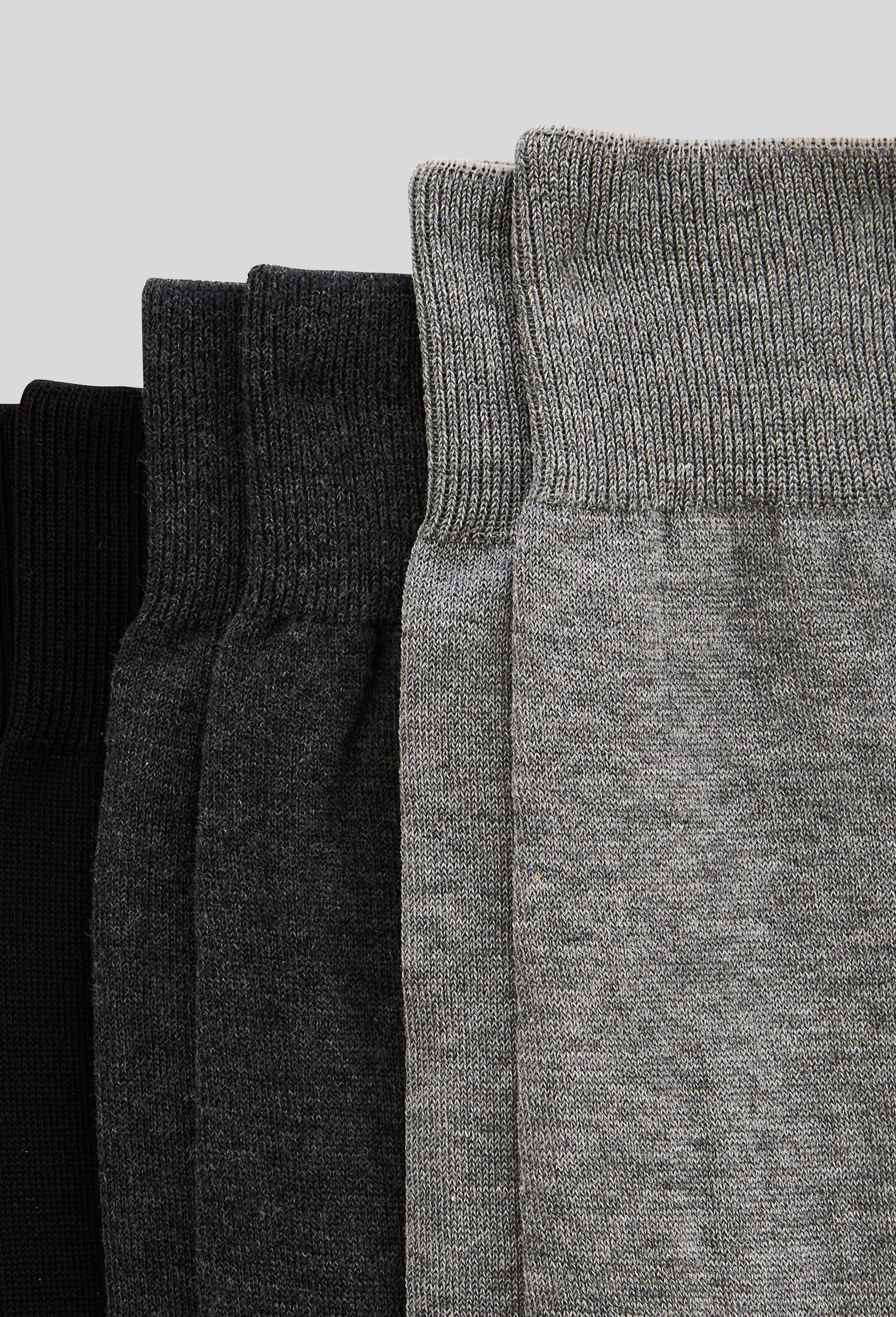 Lot de 3 chaussettes en fil d'&eacute;cosse, Gris, large image number 1
