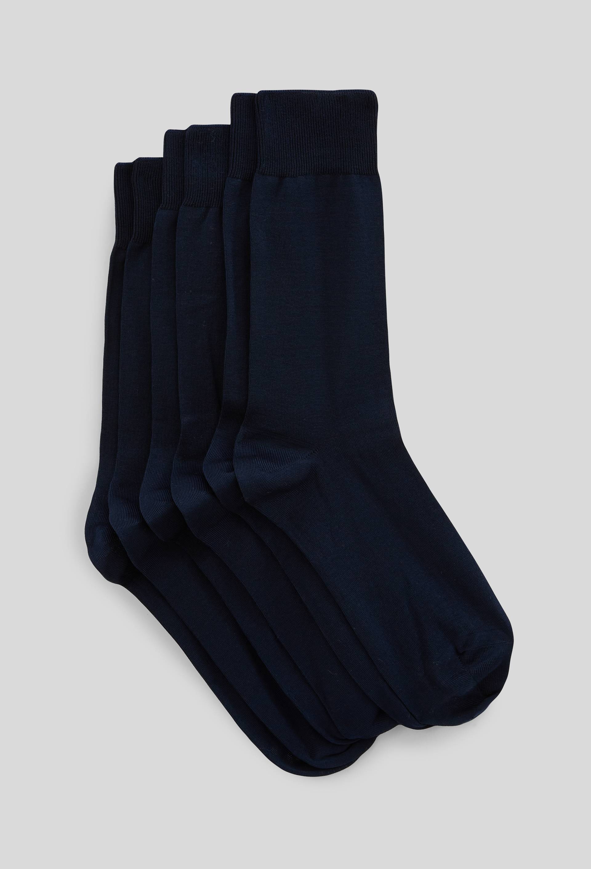 Lot de 3 chaussettes en fil d'&eacute;cosse, Bleu fonc&eacute;, large image number 0