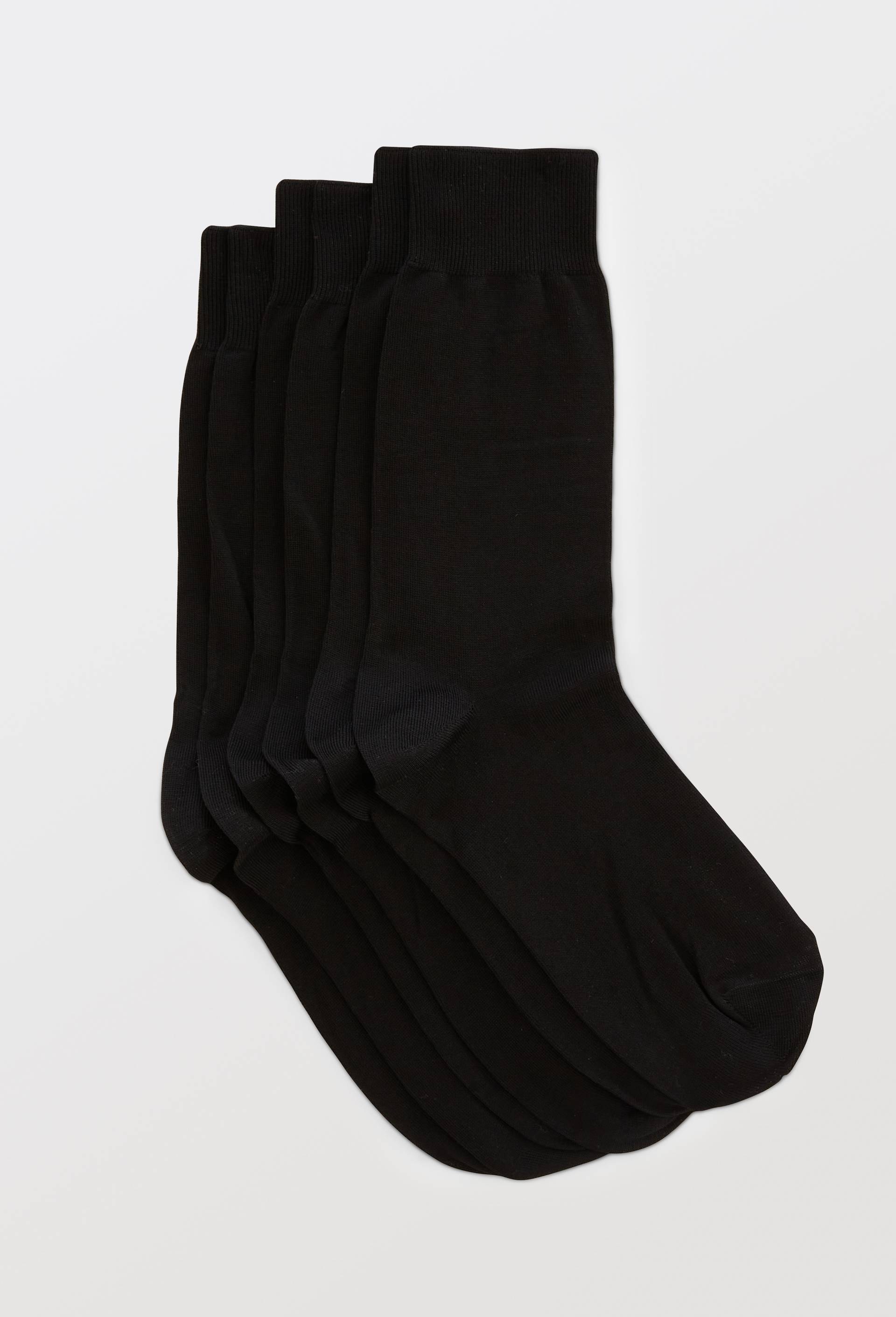 Lot de 3 chaussettes en fil d'&eacute;cosse, Noir, large image number 0