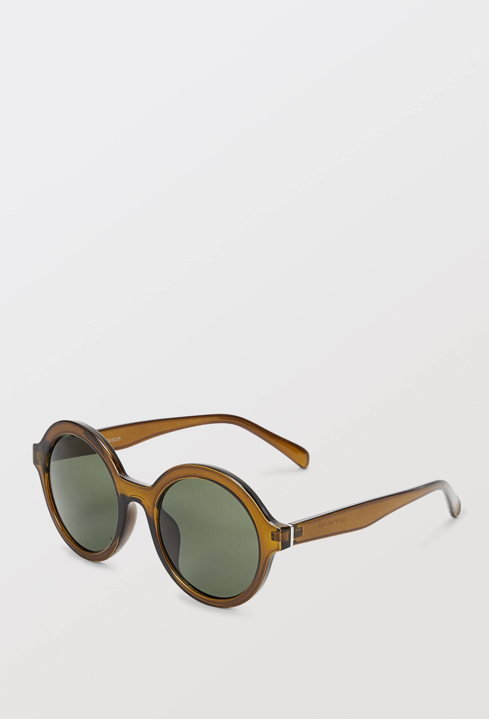 Lunettes de soleil rondes, Vert fonc&eacute;, swatch image