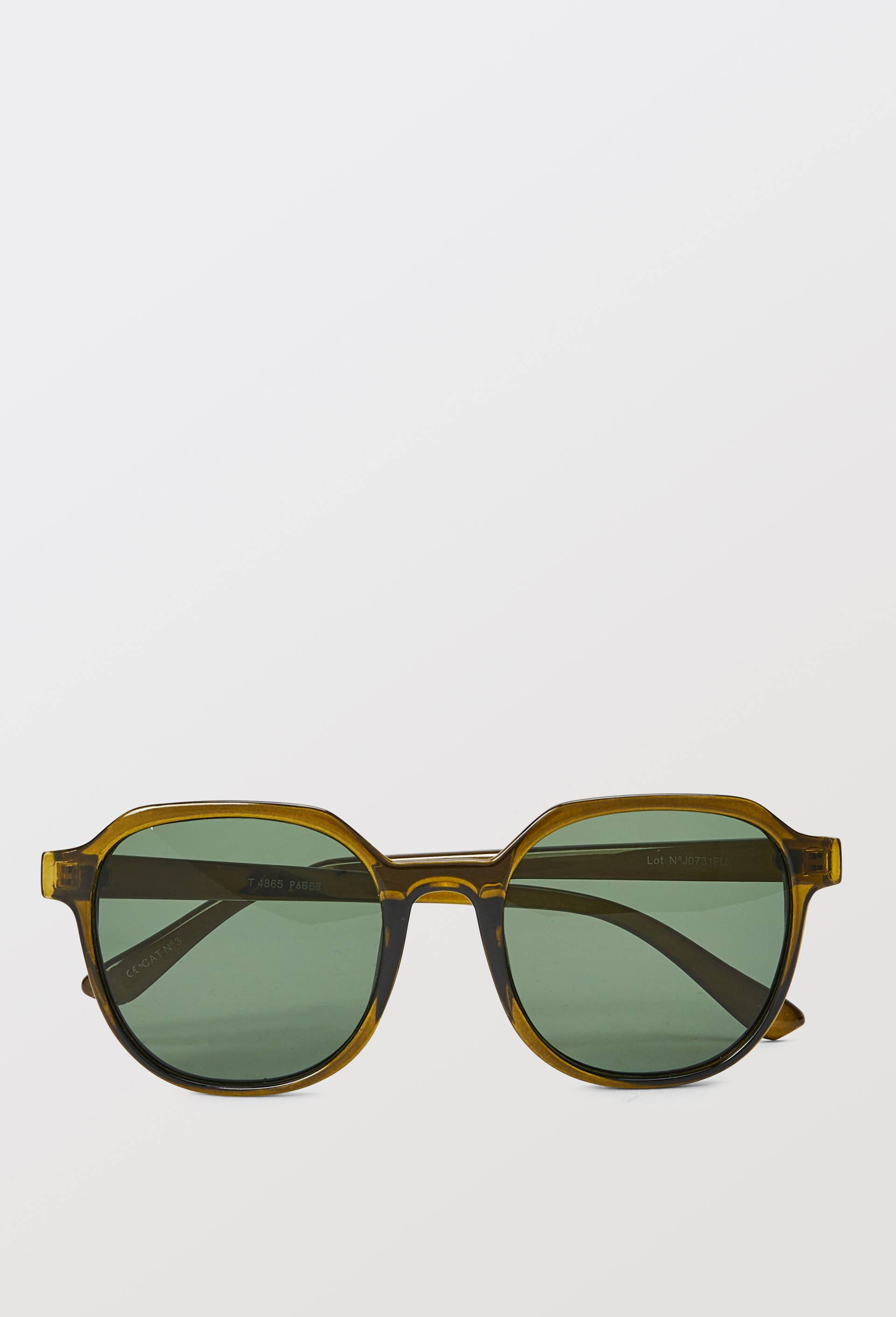 Lunettes de soleil rectangles, Vert fonc&eacute;, large image number 1