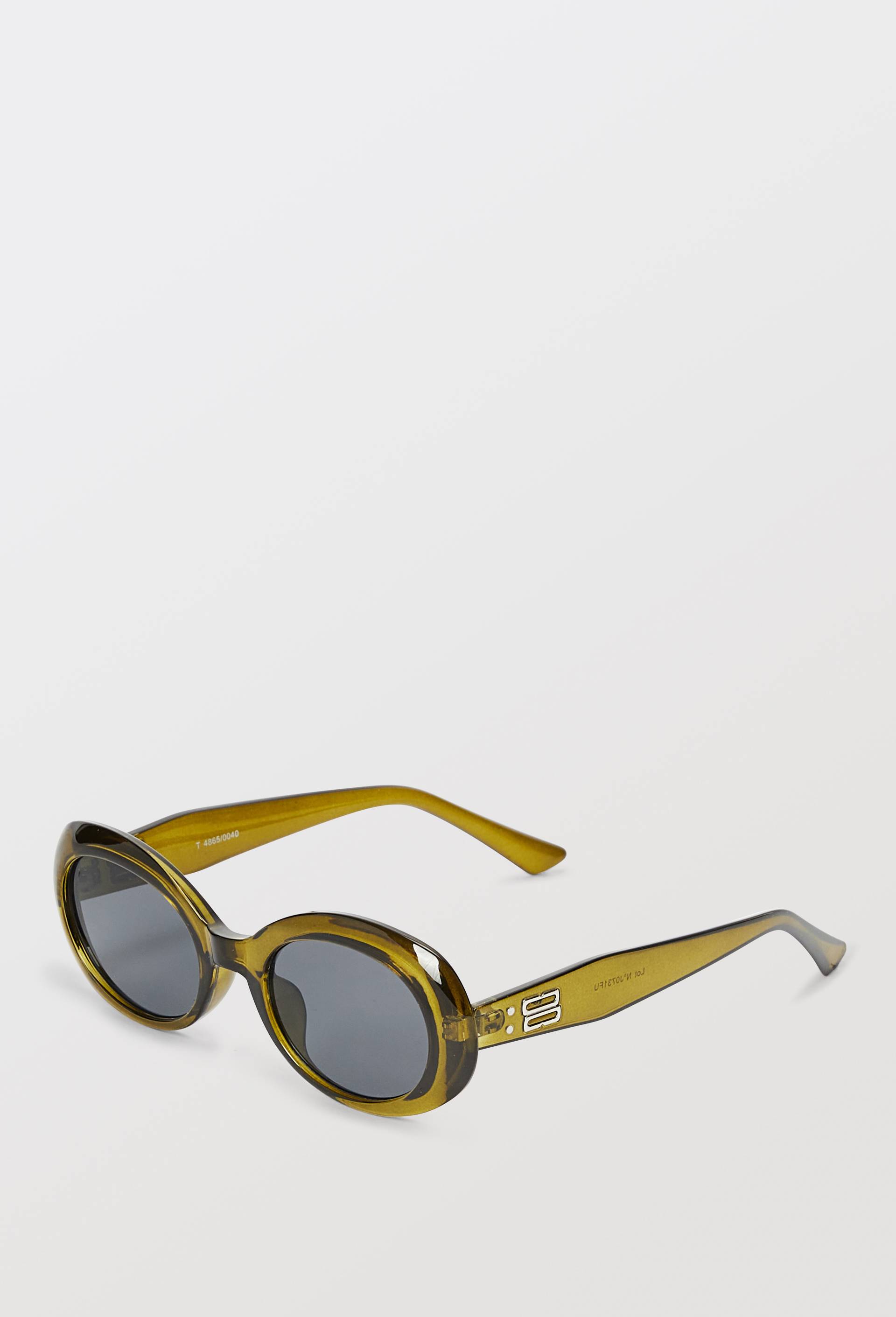 Lunettes de soleil ovales, Vert fonc&eacute;, large image number 0