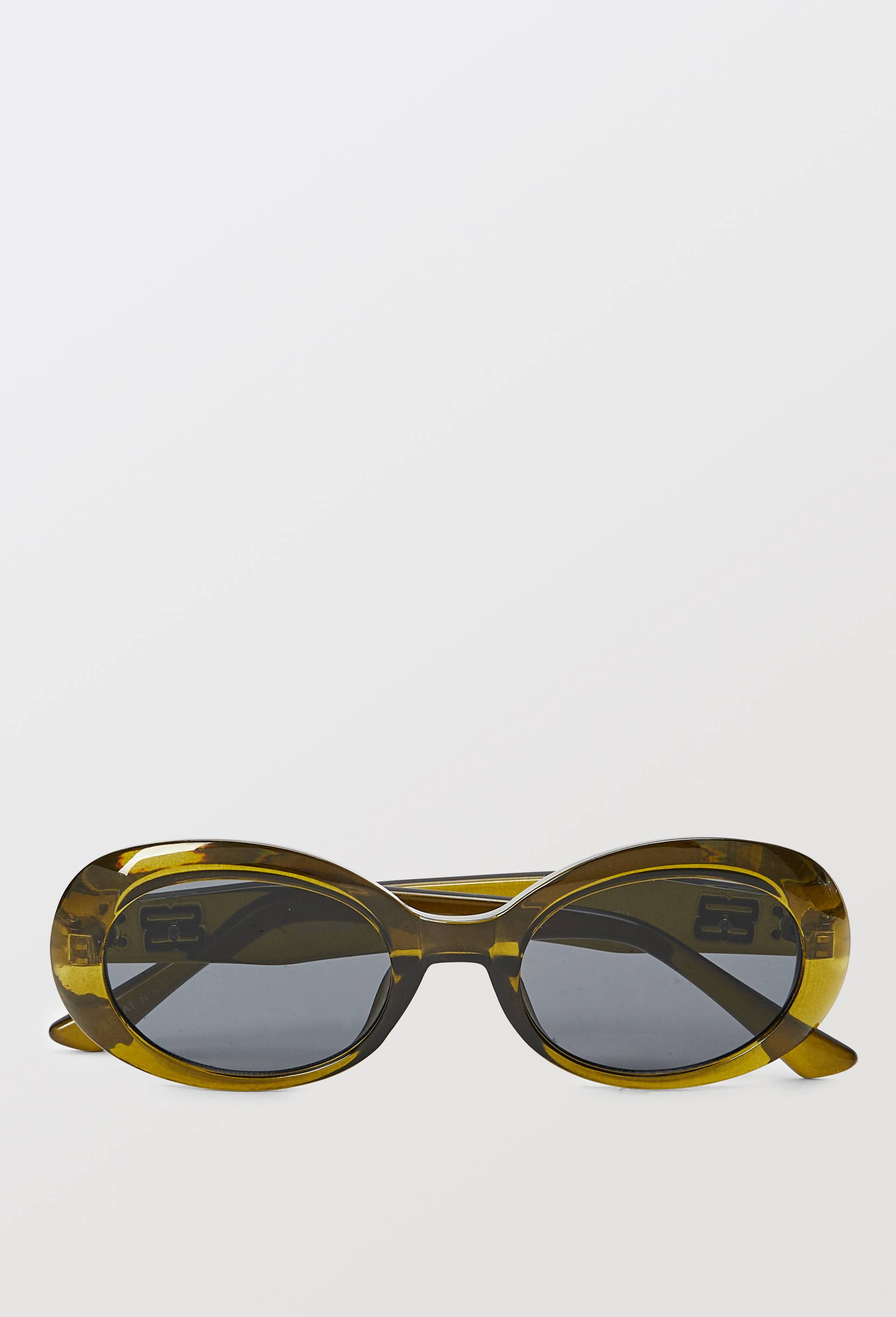 Lunettes de soleil ovales, Vert fonc&eacute;, large image number 1.0