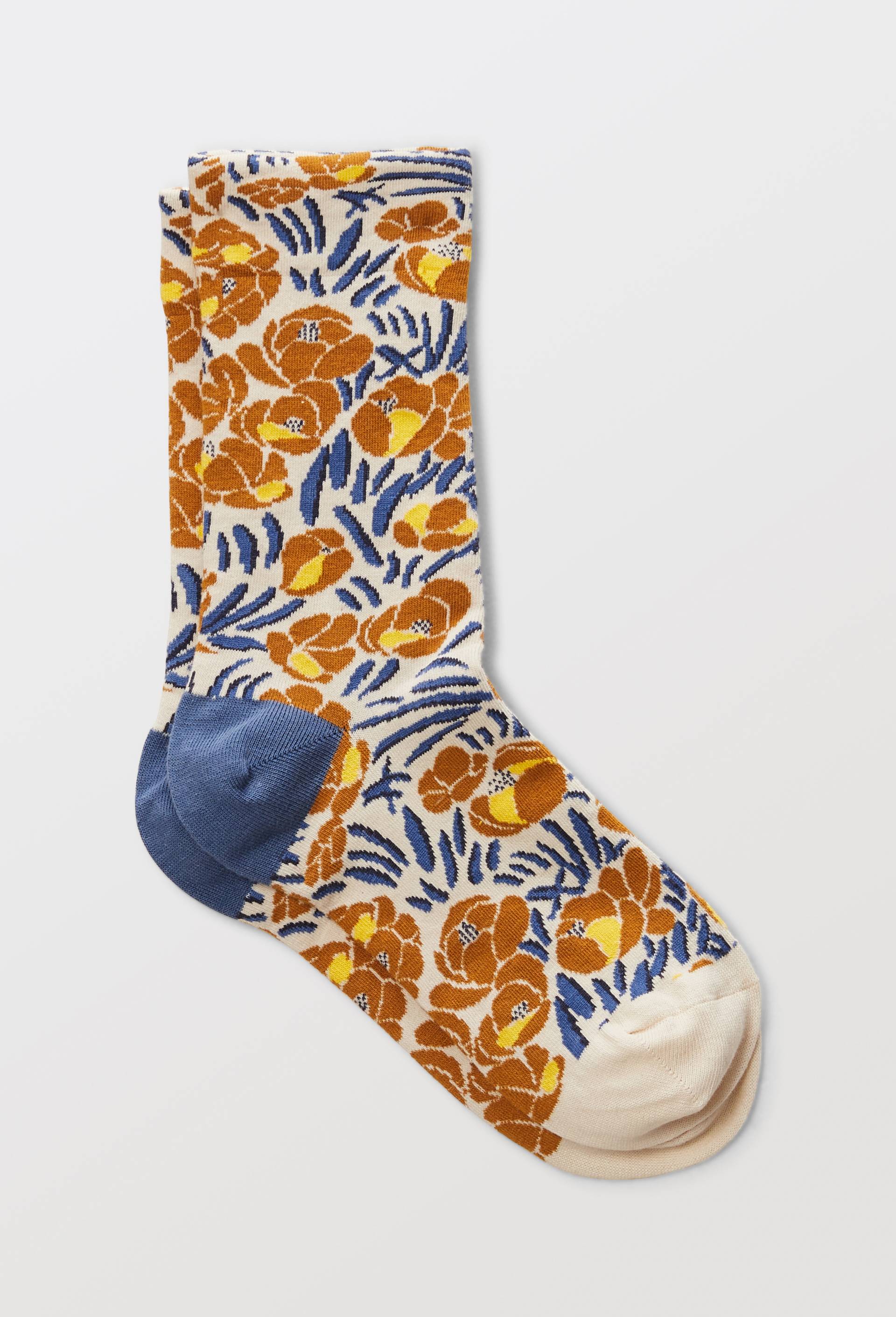 Paire de chaussettes avec motifs en coton, Bleu, large image number 0