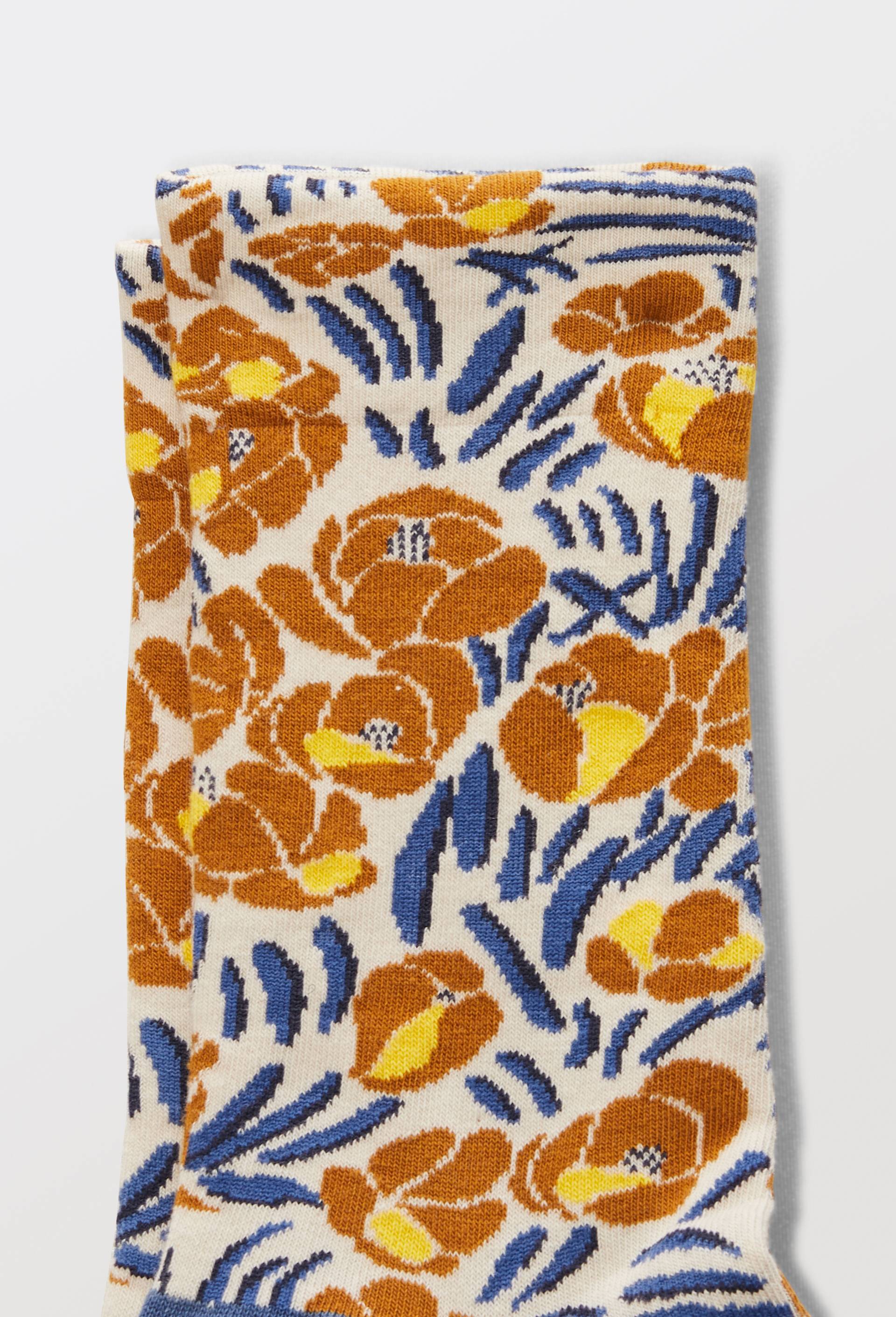Paire de chaussettes avec motifs en coton, Bleu, large image number 1.0