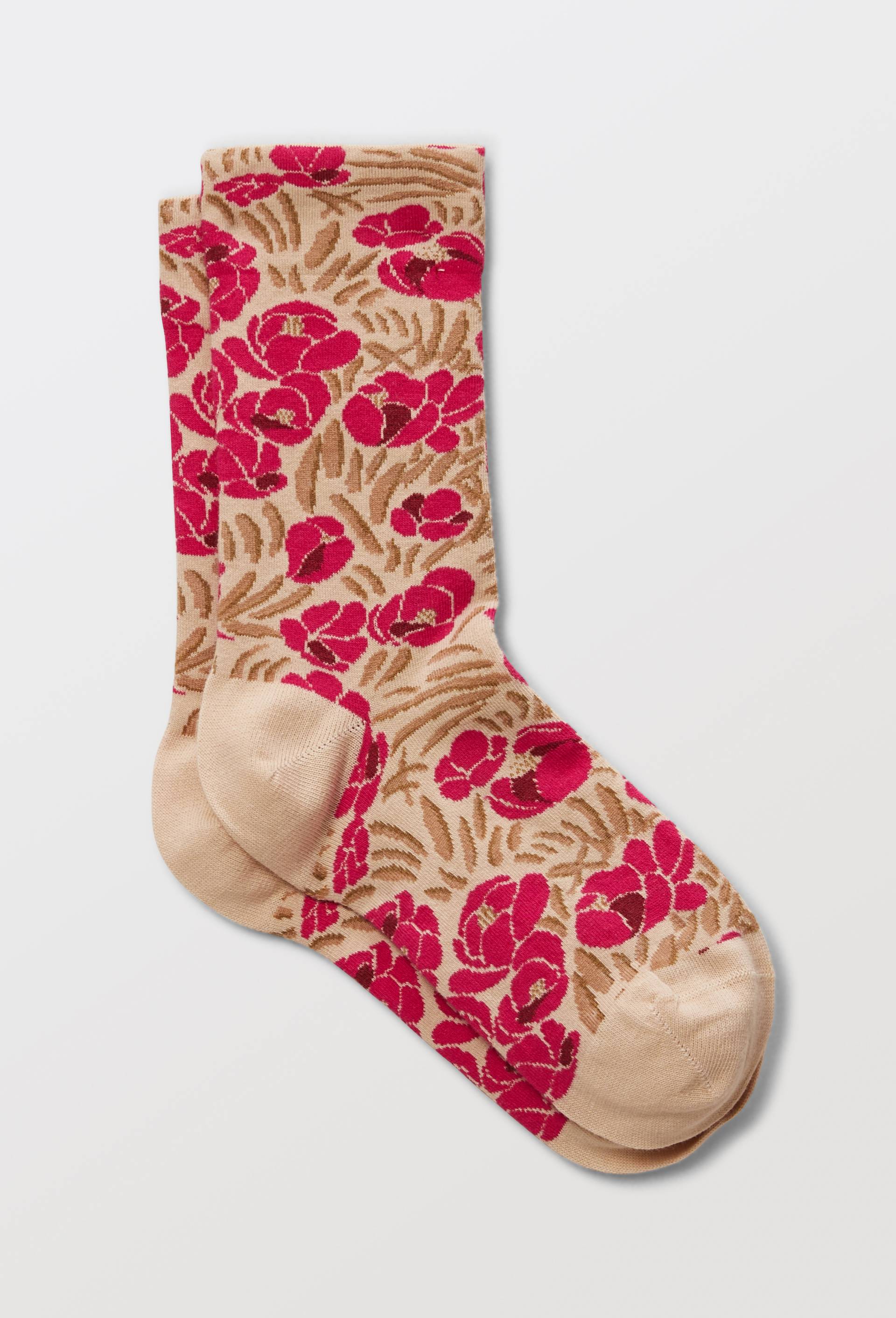 Paire de chaussettes avec motifs en coton, Rose, swatch image