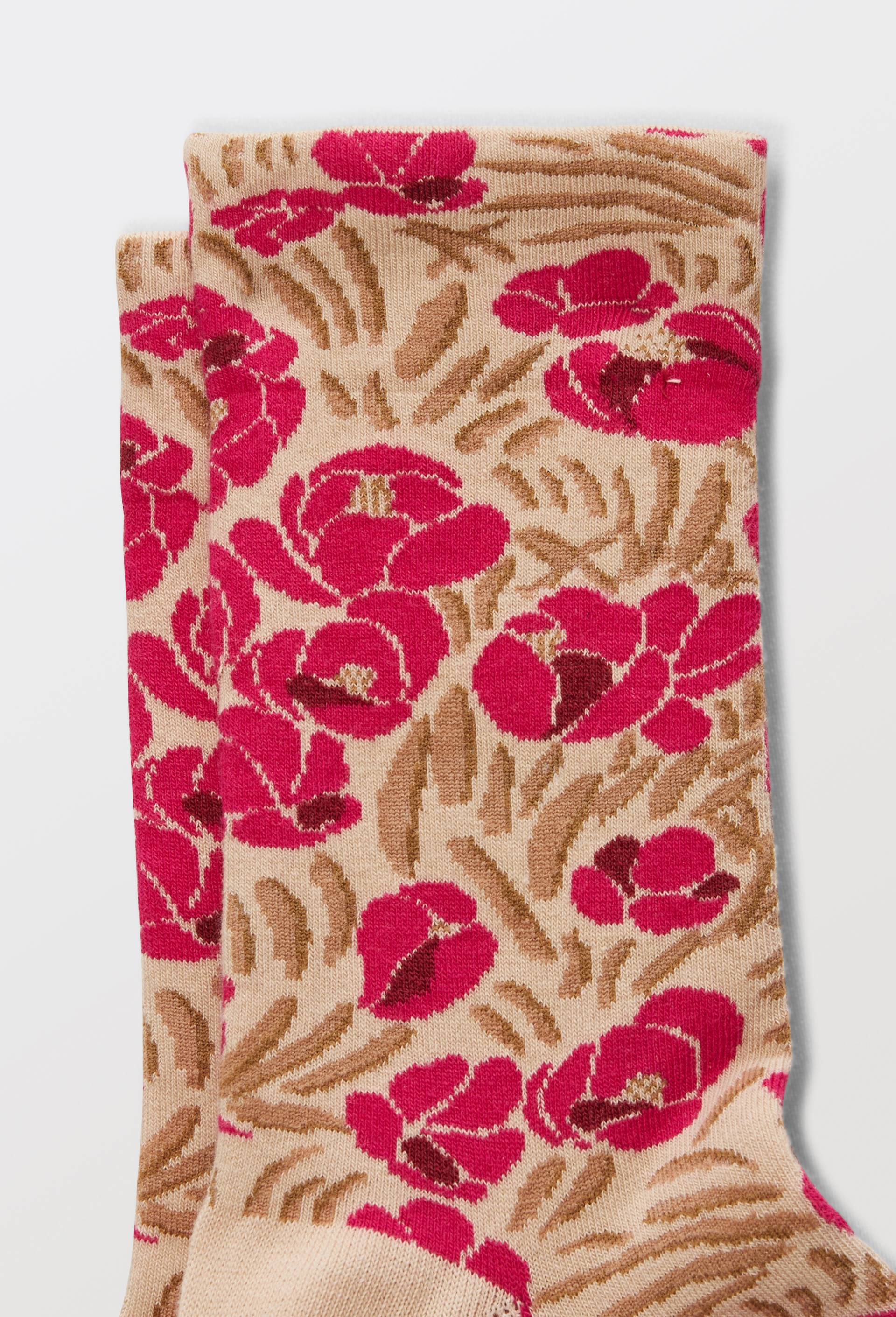 Paire de chaussettes avec motifs en coton, Rose, large image number 1.0
