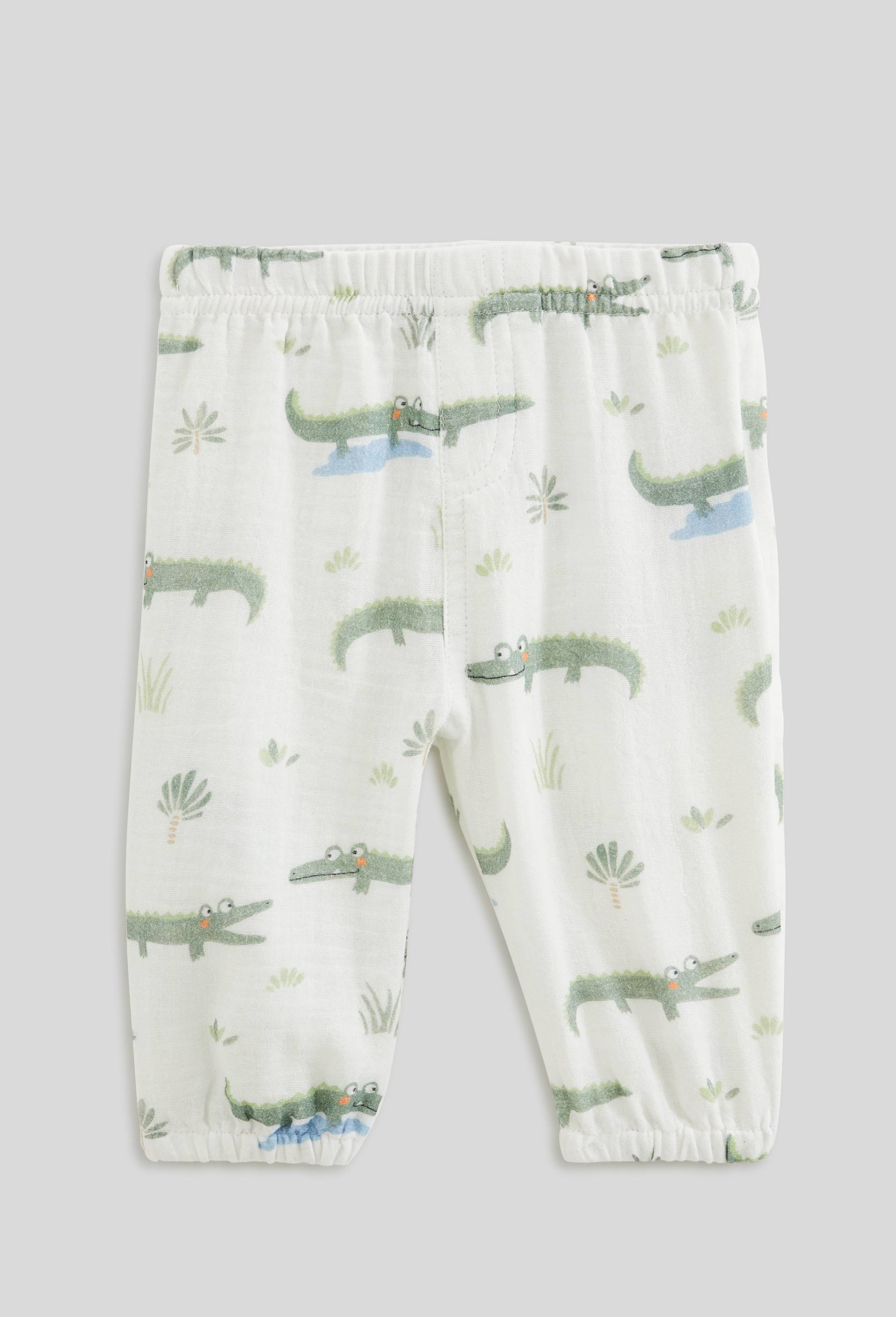 Pantalon en gaze imprimé, Beige clair, large image number 0