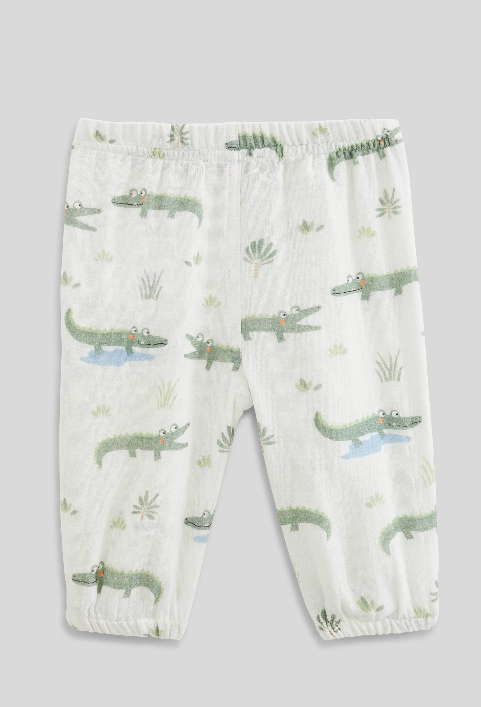 Pantalon en gaze imprimé, Beige clair, large image number 1