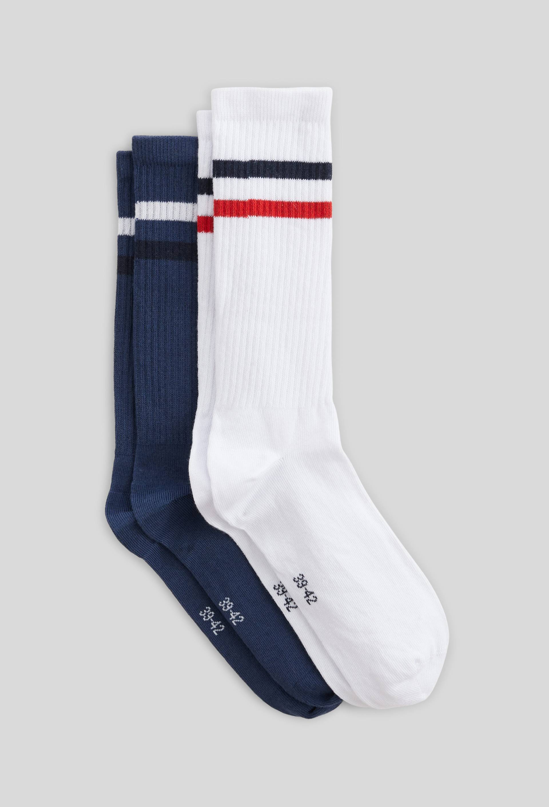 Lot de 2 paires de chaussettes sport fantaisie, Bleu, swatch image