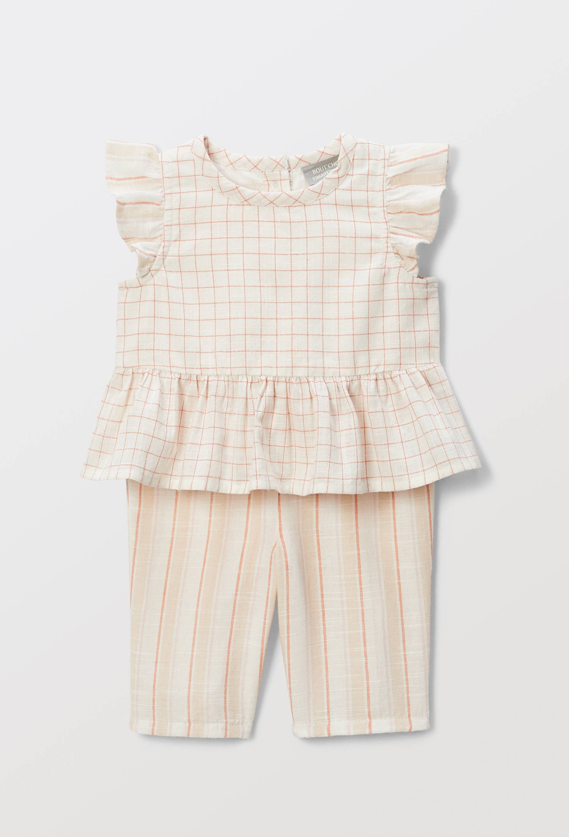 Ensemble top et pantalon imprimé, Beige clair, large image number 3