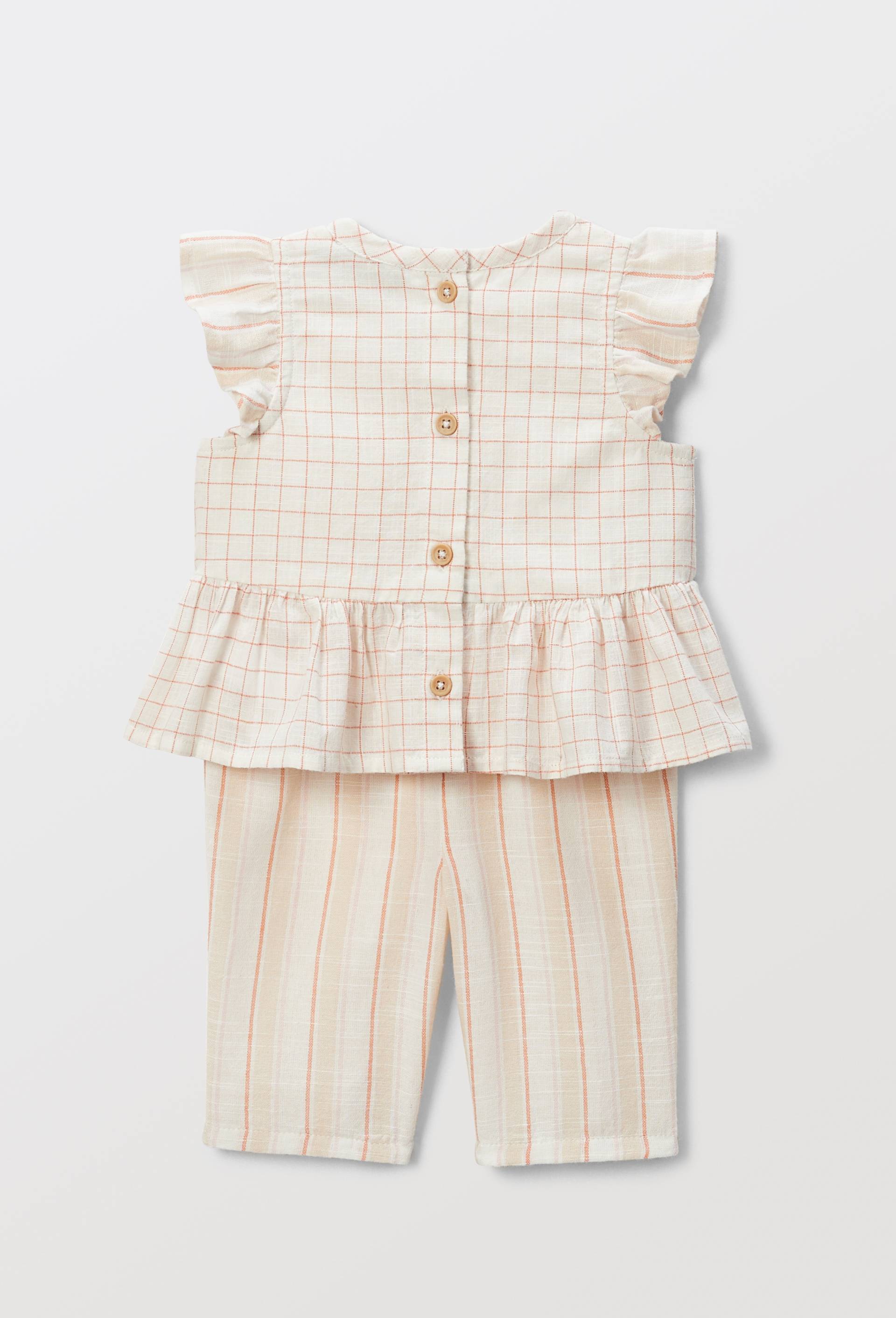 Ensemble top et pantalon imprimé, Beige clair, large image number 4