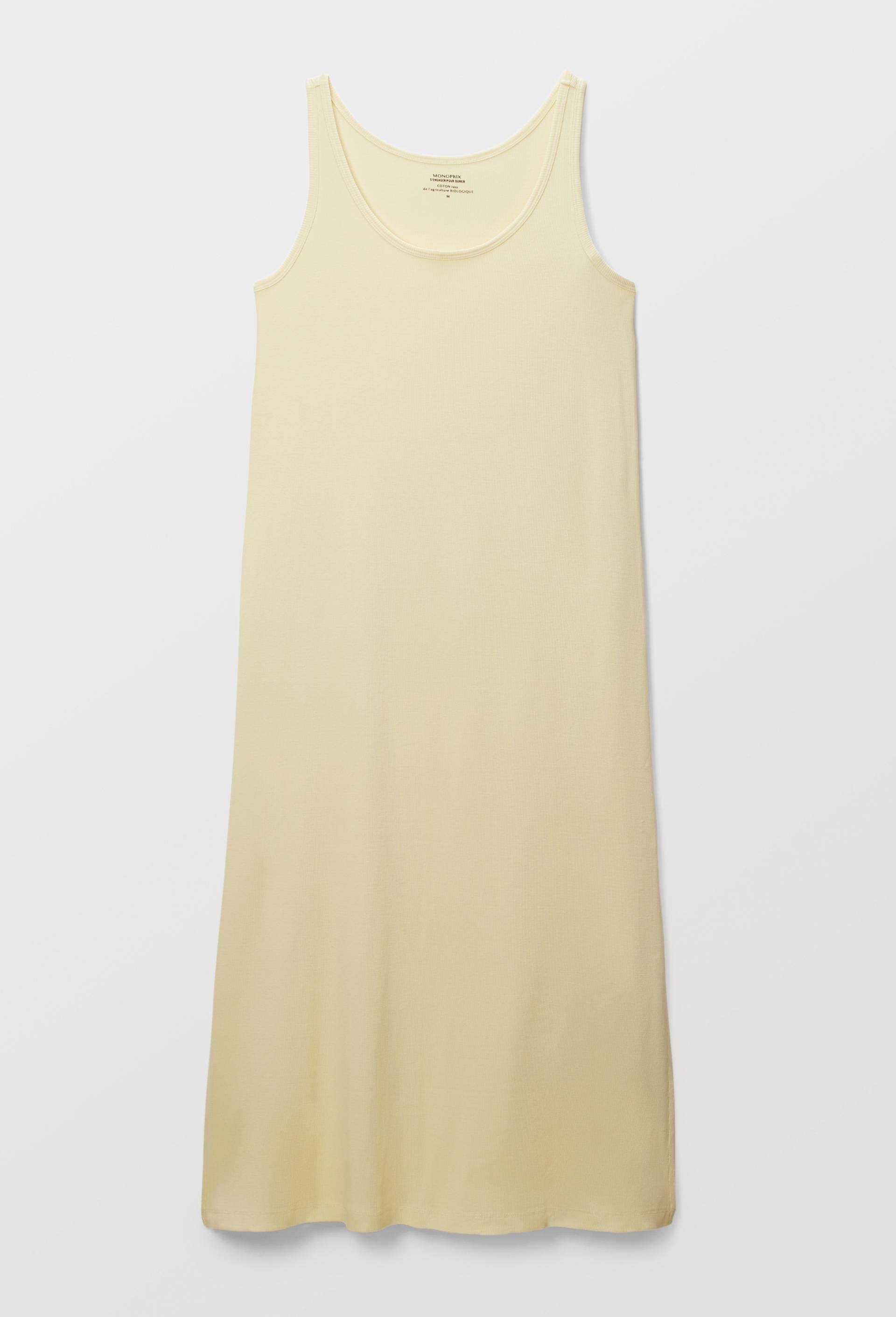 Chemise de nuit en coton bio GOTS c&ocirc;tel&eacute;, Jaune clair, large image number 2