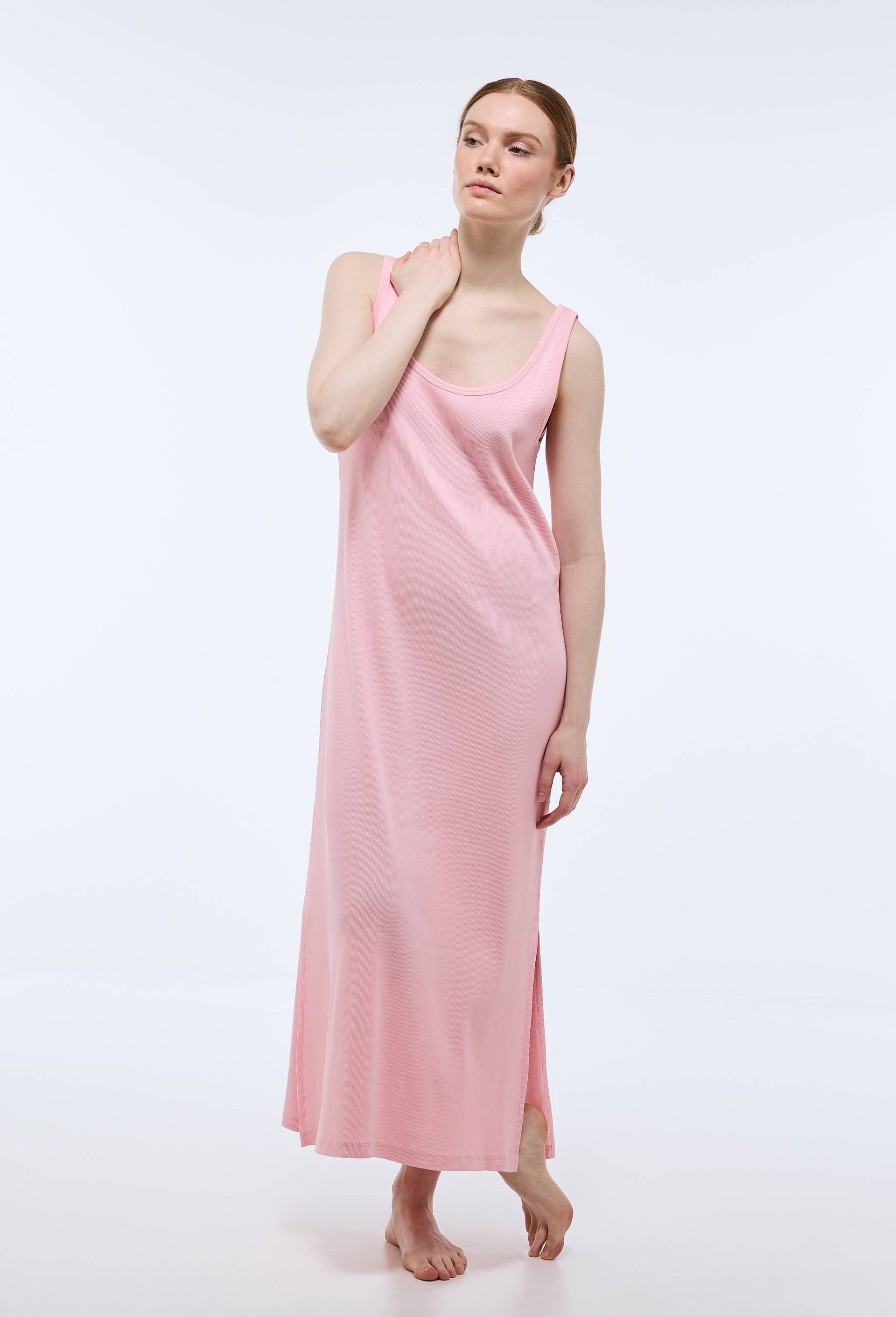Chemise de nuit en coton bio GOTS c&ocirc;tel&eacute;, Rose, large image number 0