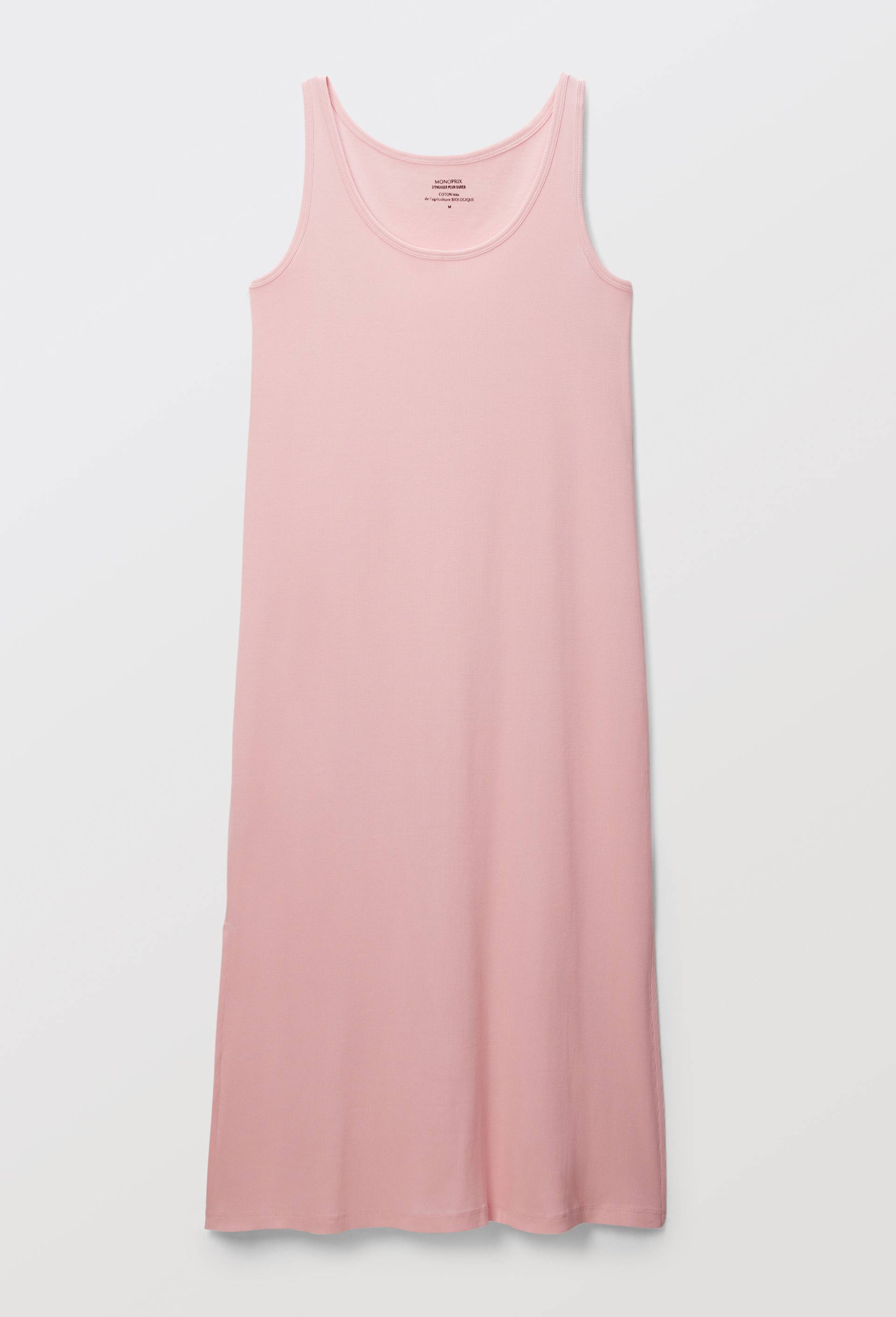 Chemise de nuit en coton bio GOTS c&ocirc;tel&eacute;, Rose, large image number 2.0