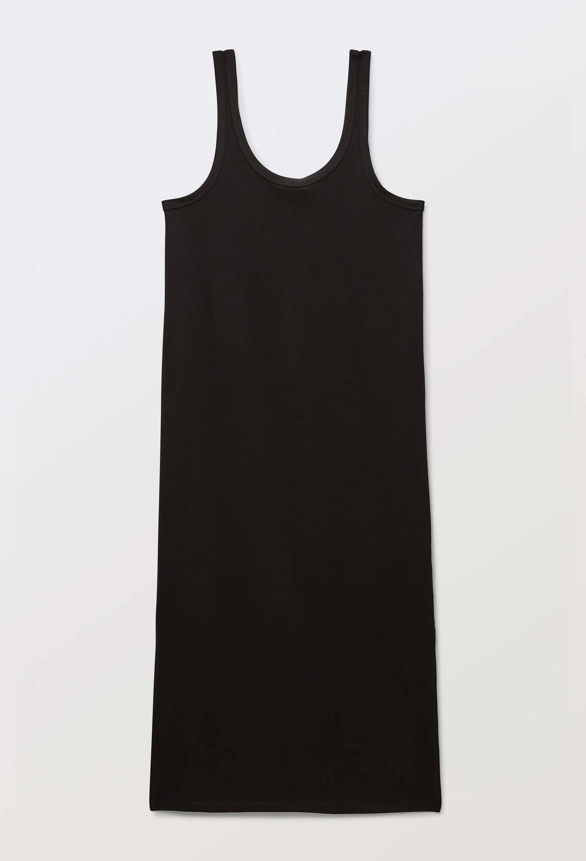 Chemise de nuit longue en coton jersey bio GOTS, Noir, large image number 2