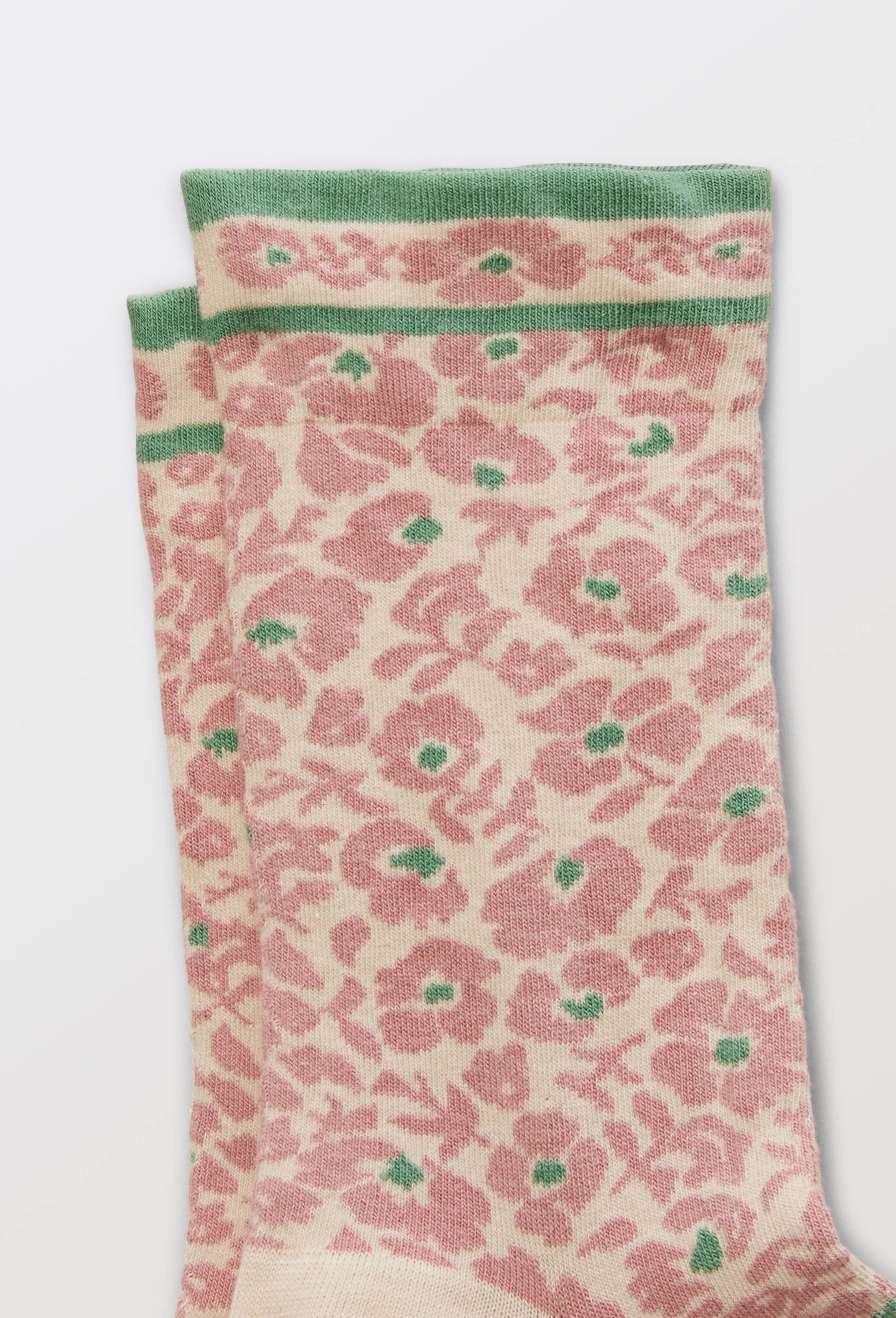 Paire de chaussettes motif liberty en coton, Rose, large image number 1.0