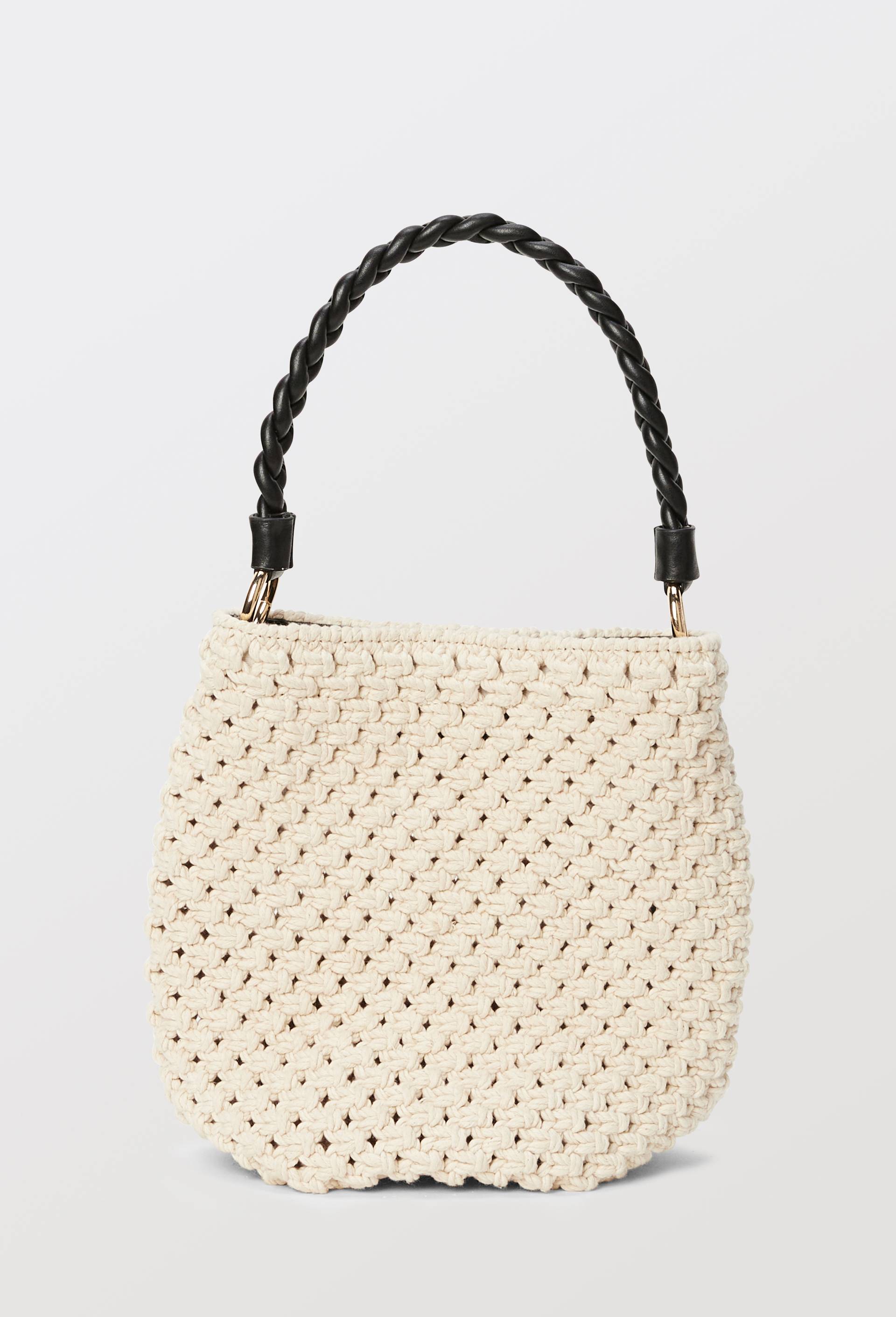Sac seau en crochet, Ecru, large image number 1