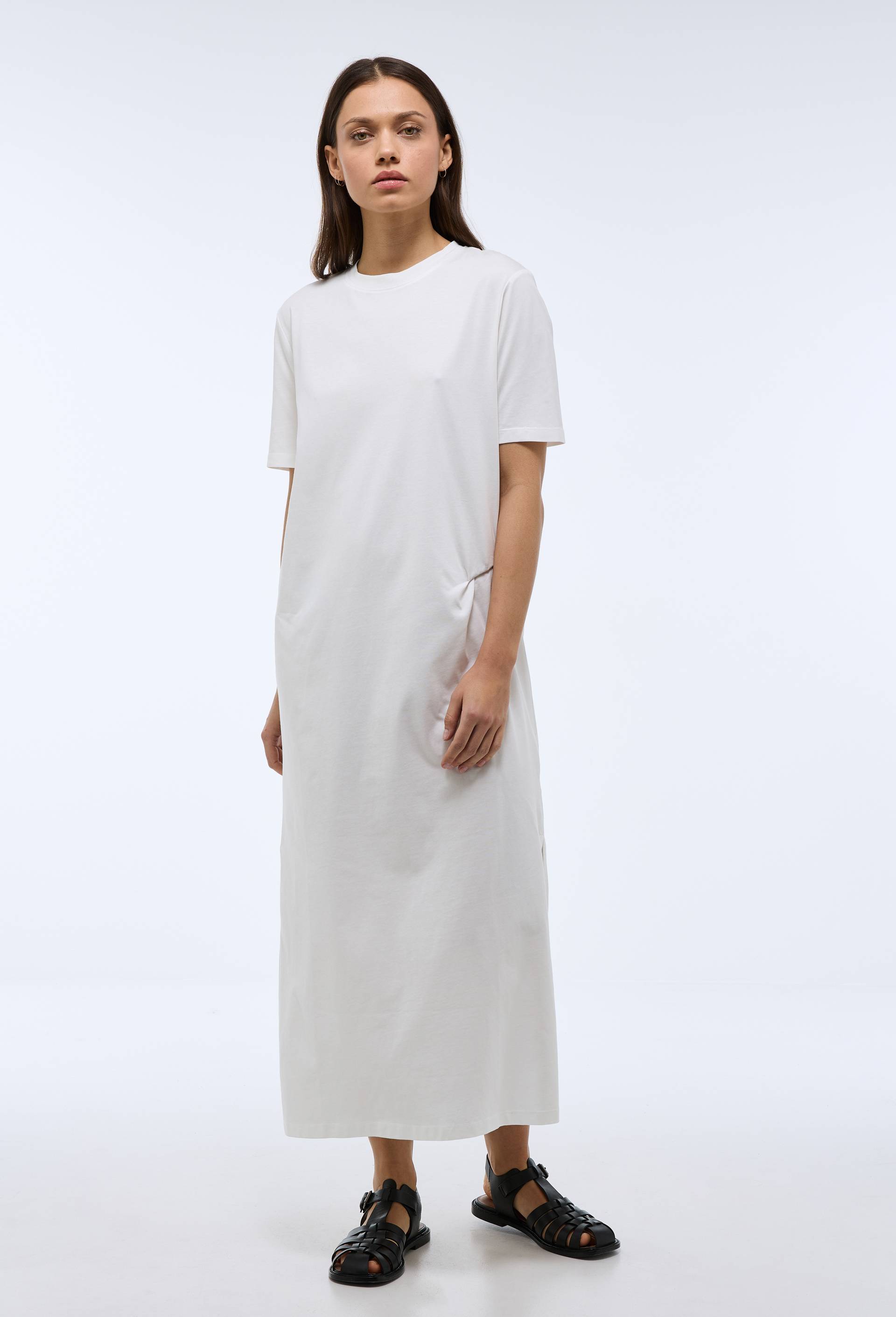 Robe t-shirt en coton BIO GOTS, Ecru, large image number 0