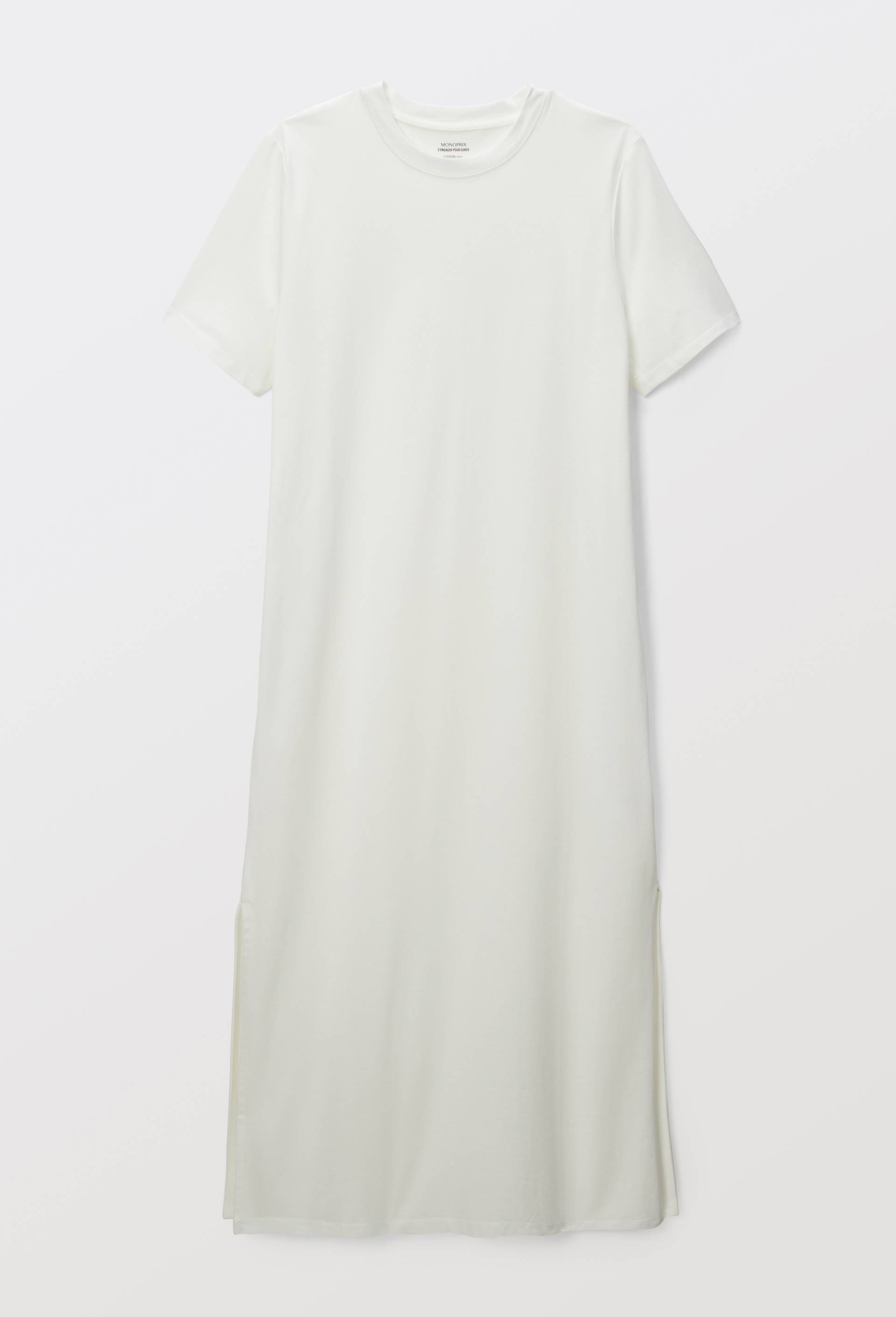 Robe t-shirt en coton BIO GOTS, Ecru, large image number 2