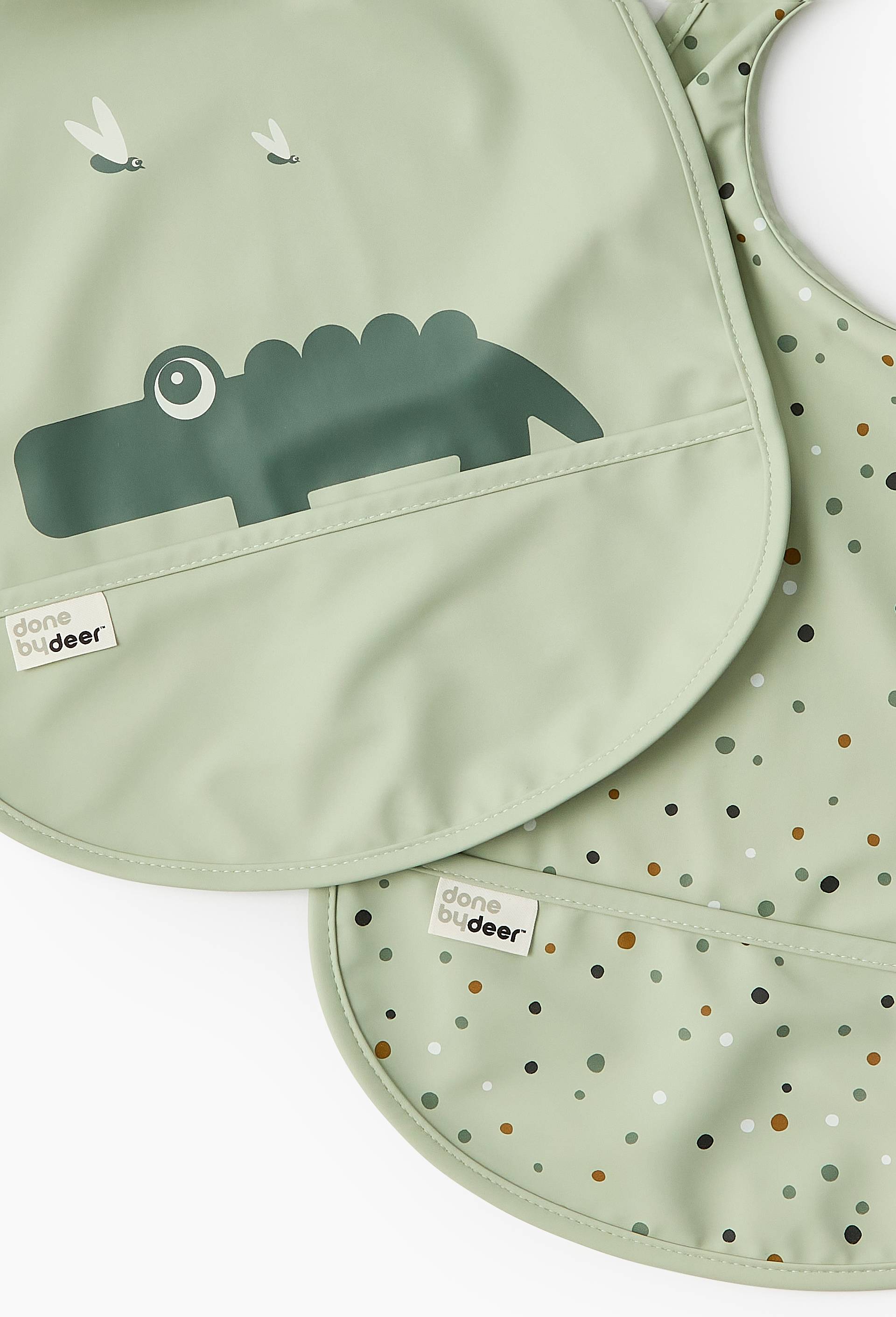 2 bavoirs pour enfant, Vert clair, large image number 1.0