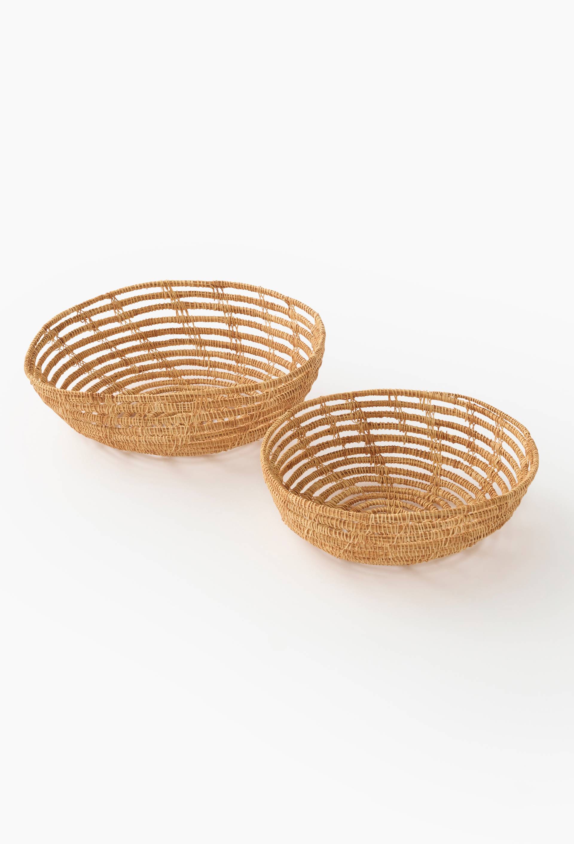 Pani&egrave;re tressage fin, en fibre de palmier, Beige, large image number 0