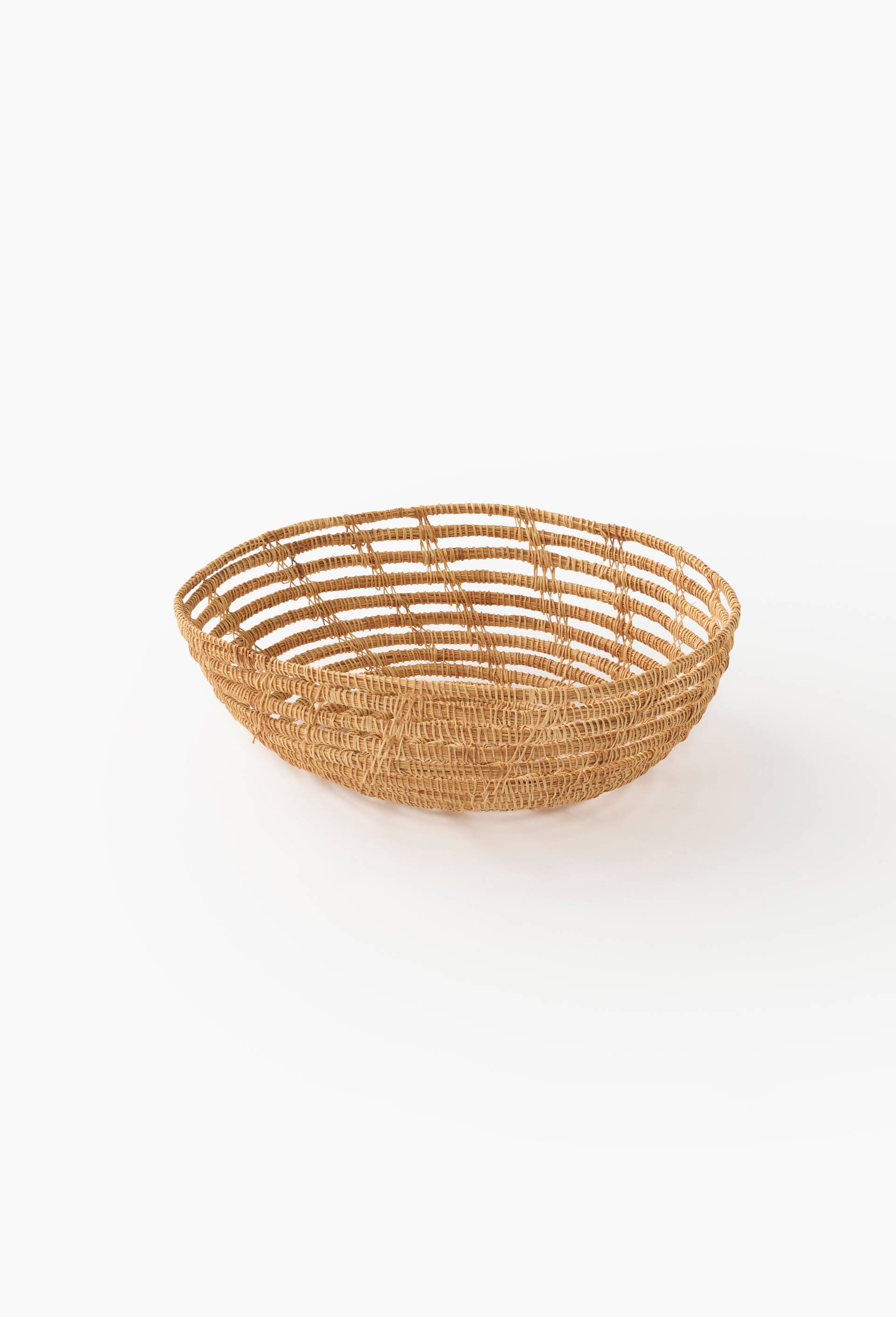 Pani&egrave;re tressage fin, en fibre de palmier, Beige, large image number 1