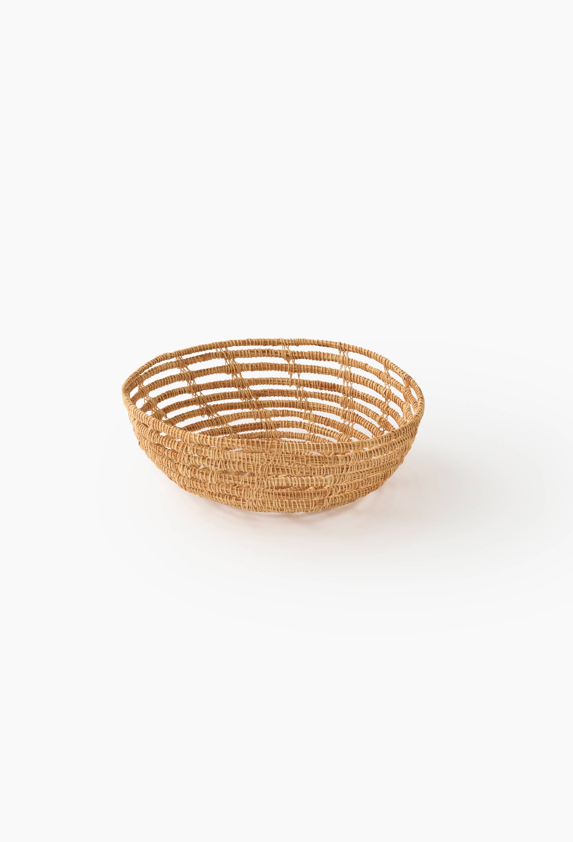 Pani&egrave;re tressage fin, en fibre de palmier, Beige, large image number 2