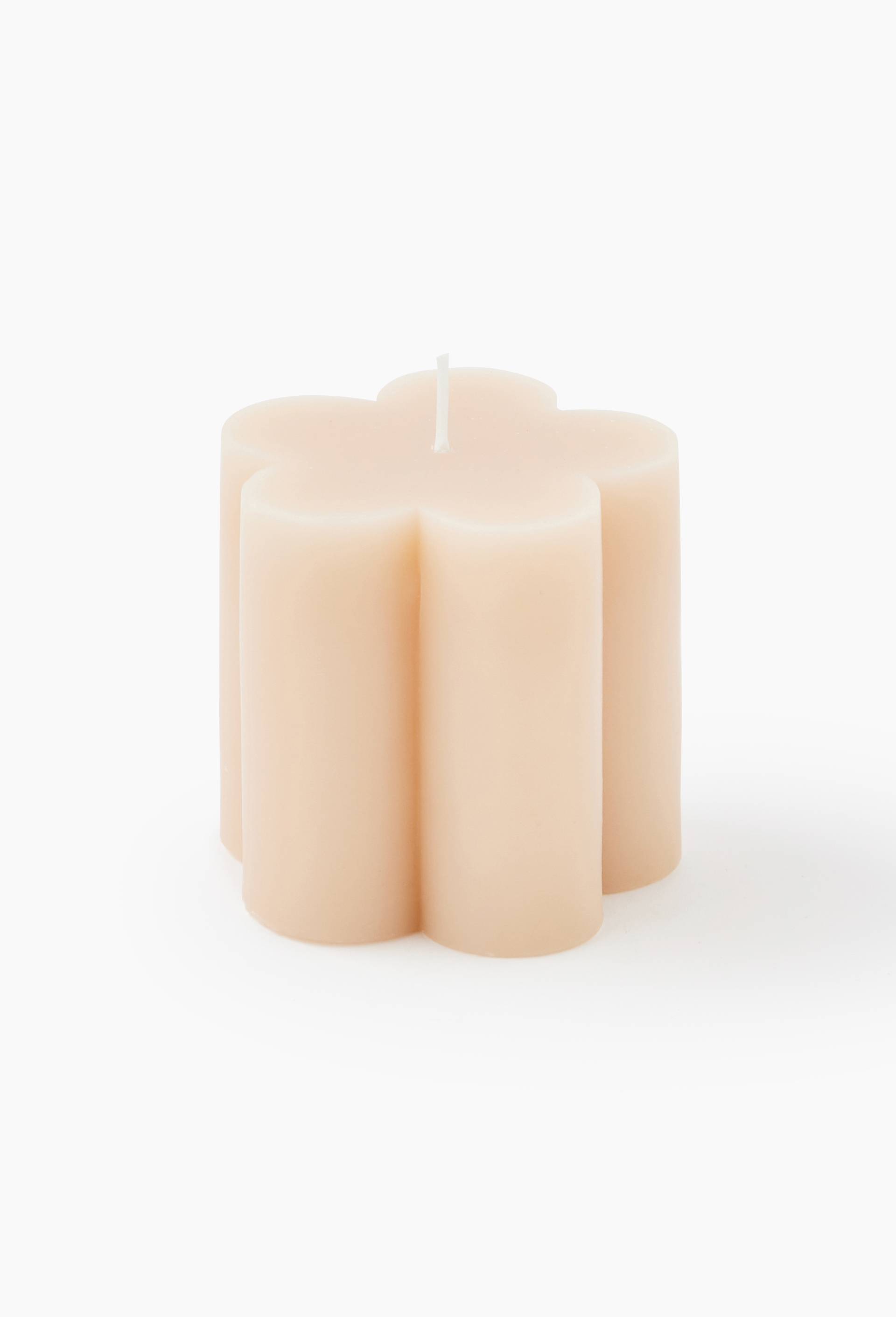Bougie fumeur fleur, 8xH7,5cm, en cire, Rose clair, large image number 1