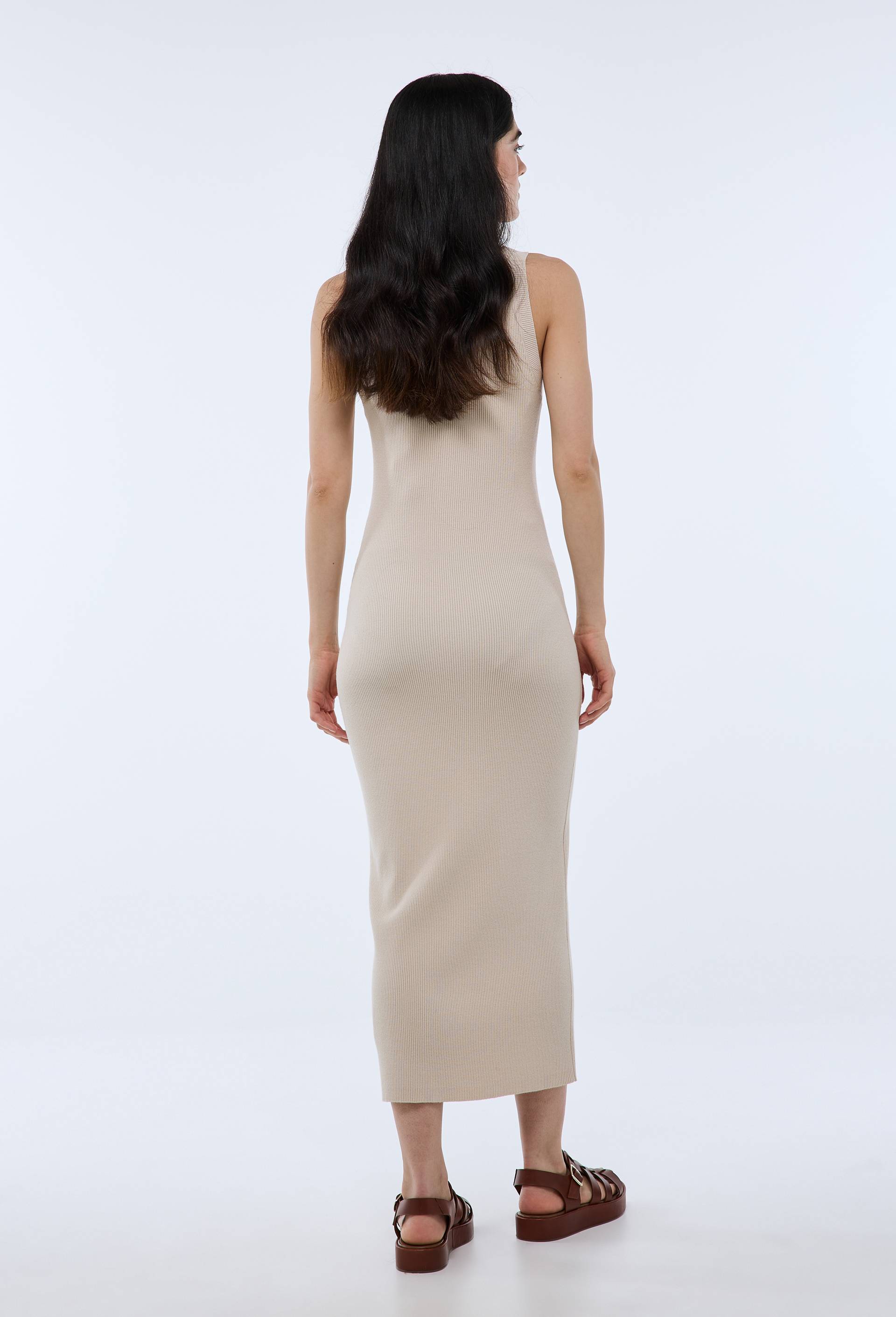 Robe unie en maille, Beige clair, large image number 2